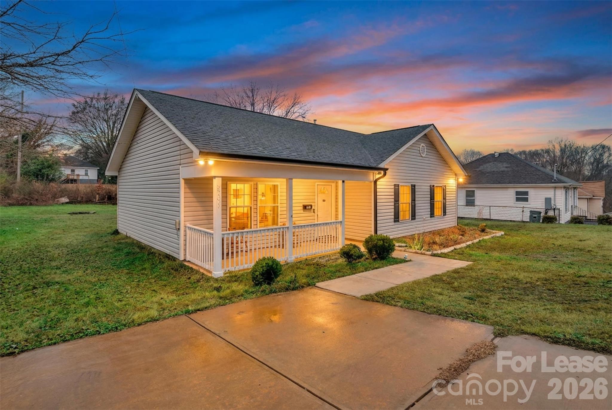 Now available for lease, this beautiful and almost-new ranch offers comfortable, efficient one-level living and is ready for its next tenant. Thoughtfully designed and well maintained, this home provides a modern layout, generous outdoor space, and an ideal location close to everyday conveniences.

The home features approximately 1,200 square feet of open-concept living space with three bedrooms and two full bathrooms, all on a single level for easy accessibility. The open floor plan creates a bright and welcoming atmosphere, seamlessly connecting the living, dining, and kitchen areas. The kitchen is functional and well laid out, offering ample cabinet storage and counter space for meal preparation and daily use. Its open design allows for easy interaction with the main living area, making it perfect for both everyday living and entertaining. Each bedroom is comfortably sized, offering flexibility for sleeping arrangements, a home office, or guest space. The primary bedroom includes a private full bathroom, while the additional bedrooms share a second full bath, both finished with modern and neutral features. Outside, tenants will enjoy a spacious yard of over one-third of an acre, providing plenty of room for outdoor activities, relaxation, or simply enjoying open space. The inviting front porch adds to the charm of the home and serves as a perfect spot to welcome guests, stay sheltered from the weather, or unwind with a morning coffee or evening beverage. The location offers excellent convenience with easy access to major highways, making commuting simple. Nearby retail shops, grocery stores, dining options, and a local hospital are all just minutes away, ensuring daily needs are easily met. This nearly new ranch is move-in ready, and ideal for tenants seeking a low-maintenance home with modern features and a practical layout. Whether you are relocating, downsizing, or looking for a comfortable long-term rental, this property delivers convenience, space, and quality living.