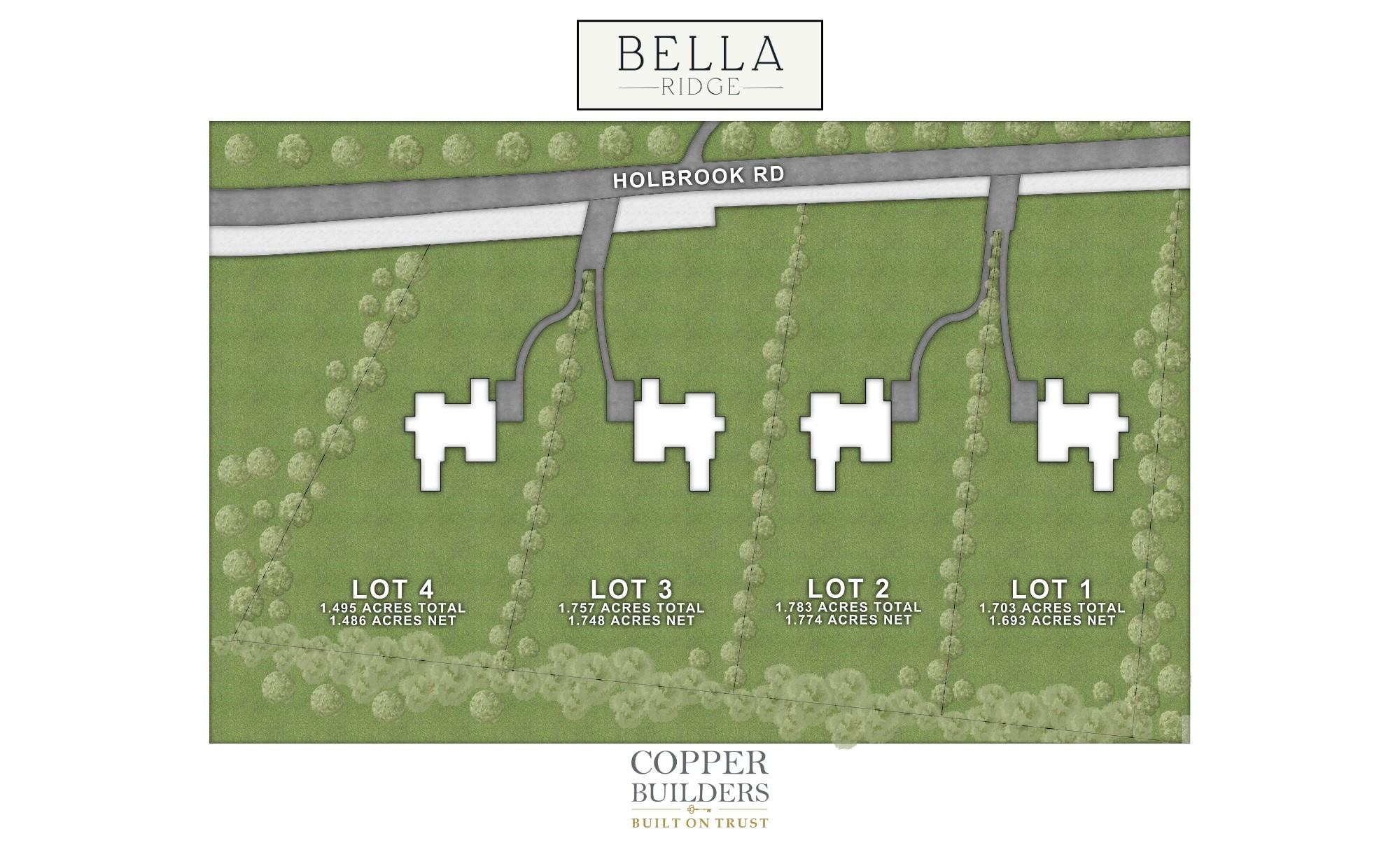 Introducing 4 new estate lots in Bella Ridge — a rare opportunity to build your custom dream home with award-winning Copper Builders.
These beautiful homesites are approximately 1.7 acres each, offering a perfect blend of flat, wooded terrain ideal for creating a private retreat. Buyers can choose from Copper Builders’ extensive portfolio of thoughtfully designed floor plans or collaborate directly with their design team to create a fully custom home tailored to their lifestyle.
Whether you envision a spacious crawl space home or a slab homesite, Bella Ridge provides the flexibility and setting to bring your vision to life. Copper Builders’ stunning model home on Fairview Road — conveniently located just minutes from SouthPark Mall — showcases the exceptional craftsmanship, quality, and attention to detail they are known for throughout the Charlotte area.
Private setting, generous lot sizes, and endless customization opportunities make these new Bella Ridge homesites truly special. Each homesite will require a private well and is subject to a 4- or 5-bedroom septic system.