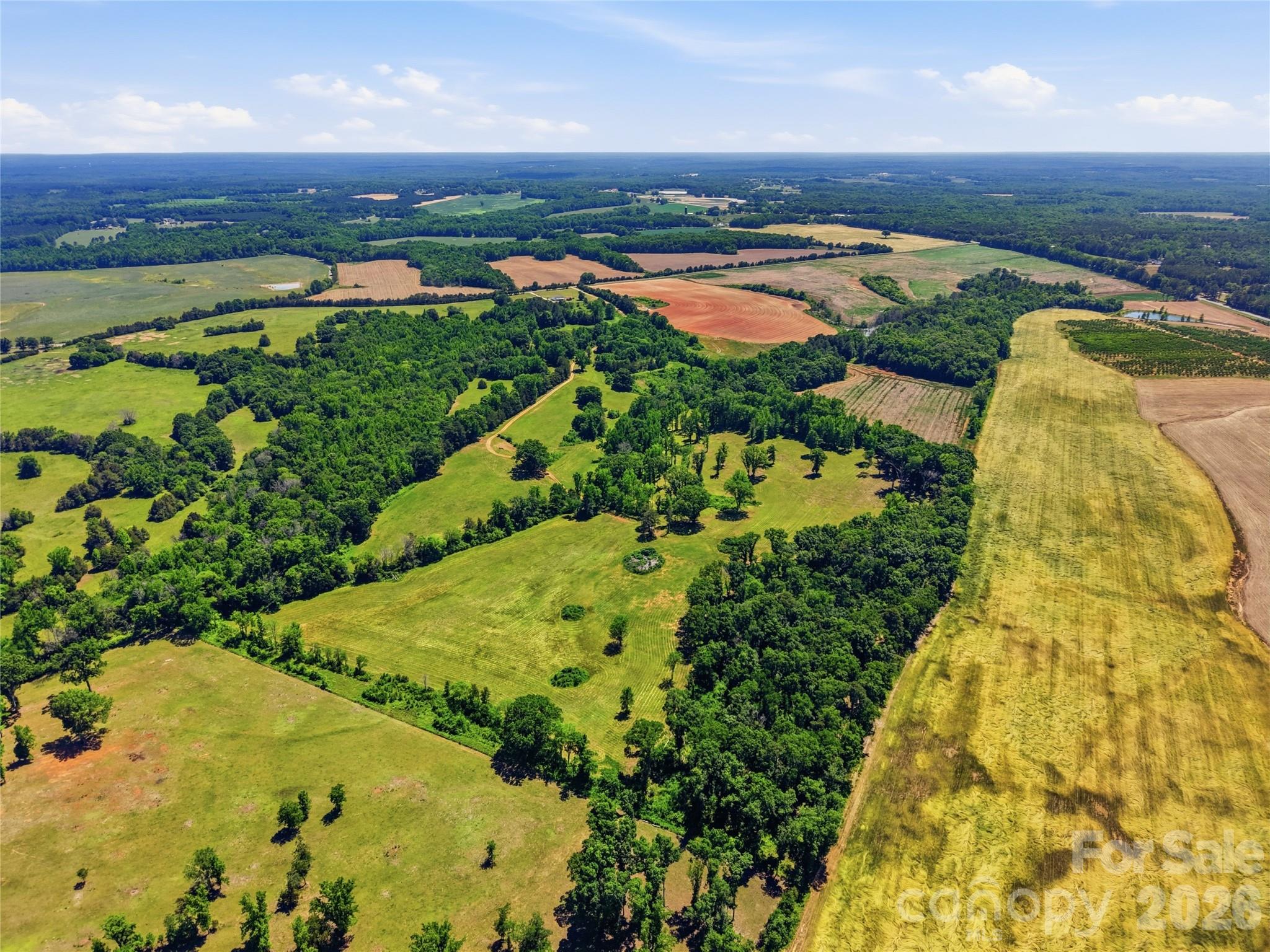 Escape to the peace and tranquility of the countryside with this stunning 60.34-acre tract in beautiful McConnells, SC. Surrounded by picturesque farmland and rolling terrain, this serene property offers breathtaking views and endless possibilities for your dream lifestyle. Whether you envision a private estate, equestrian or cattle farm,  or family compound, this property delivers the perfect blend of privacy, functionality, and natural beauty. Mostly cleared and ready for your vision, the land features a peaceful creek flowing through the center, complete with a culvert for convenient vehicle and wildlife crossing. Property is currently used for cattle and features a well, several gates, and fenced pastures with 5 wire high tensile electric fencing.  According to York County,  zoning allows for possible subdivision into a maximum of 6,  5 acre minimum parcels.  Enjoy the rare opportunity to build your forever home on a private wooded homesite while having the space to operate your business right from your own backyard. With abundant open land for livestock, recreation, farming, or outdoor living, this exceptional property can be a canvas for your dreams.