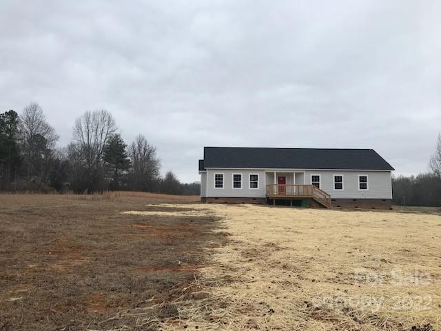 Beautiful off frame modular. Country setting with room to grow with over 3 acres. Level lot, imagine the possibilities. The home includes nine foot ceilings throughout, foyer, kitchen center island, recessed lights, owners bed/bath with garden tub and walk-in shower, over sized closets in the secondary bedrooms, walk-in pantry, neutral colors. The property is currently being removed from a parent parcel. The dwelling is a 2017 model home that has never been lived in. Per the owner the following items are new to the property. New HVAC and duct work, new sub-flooring, new flooring, new plumbing underneath, new lighting fixtures, new interior doors, new kitchen oven, new well, new septic, new foundation, new decking, new insulation, new siding, new soffit and fascia coverings.