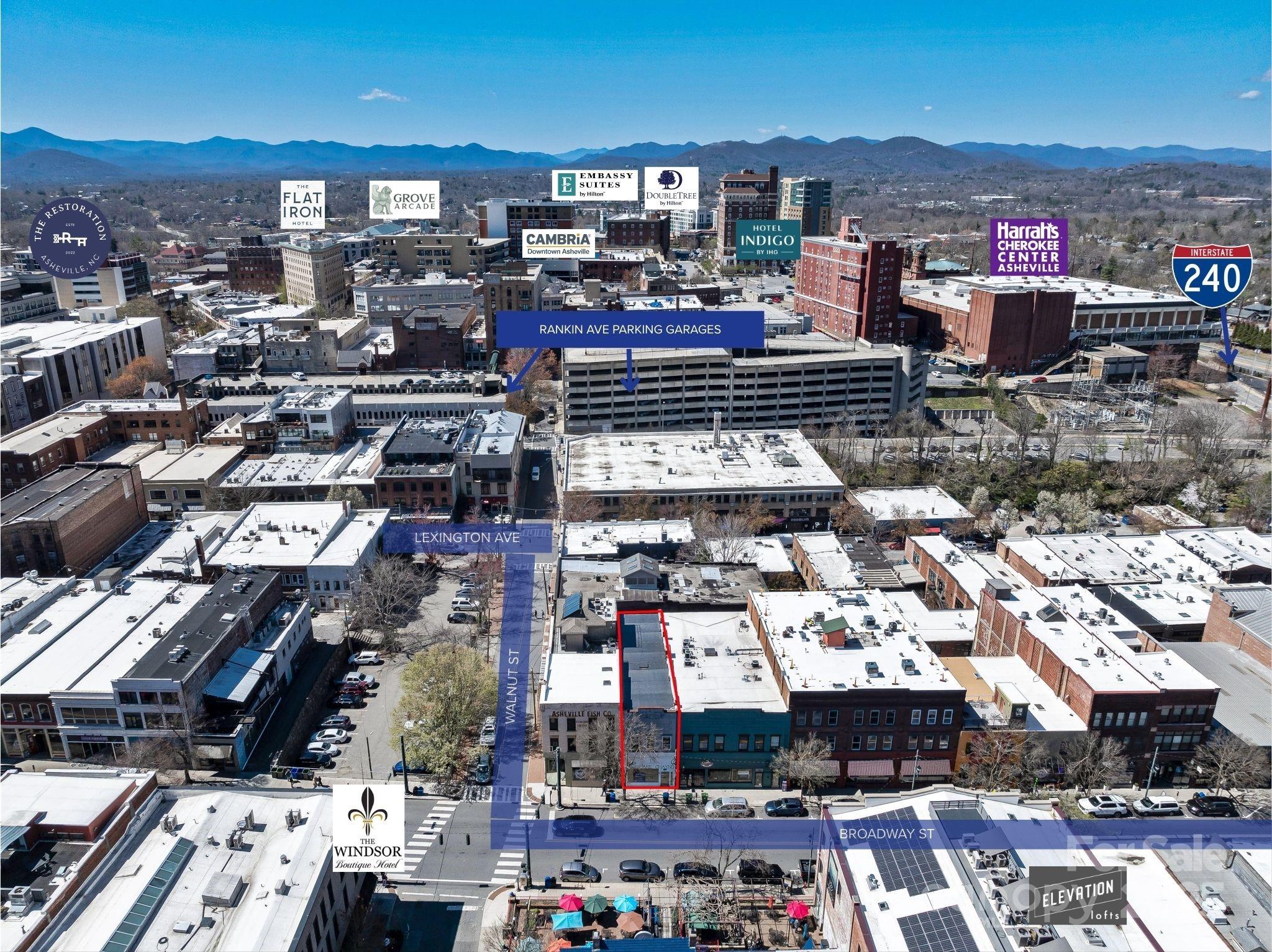Incredible location in the heart of vibrant, downtown Asheville! This 5,968 SF property has flexible CBD zoning and runs the full block between Broadway St and Carolina Lane. 20 FT of road frontage on Broadway St and 9,000 VPD. Street level retail space for owner-user or prime investment property. Current ceilings are nearly 9’ on the first floor with room between floors to go much higher. Upper level could serve a variety of purposes - large open space with high ceilings, newer floor-to-ceiling windows, and historic details like exposed brick walls, original pressed tin ceilings, and original wood floors. A full unfinished basement, perfect for storage or renovation for alternate use. Property is listed on the National Register of Historic Places, priced competitively and ready for your creative vision!