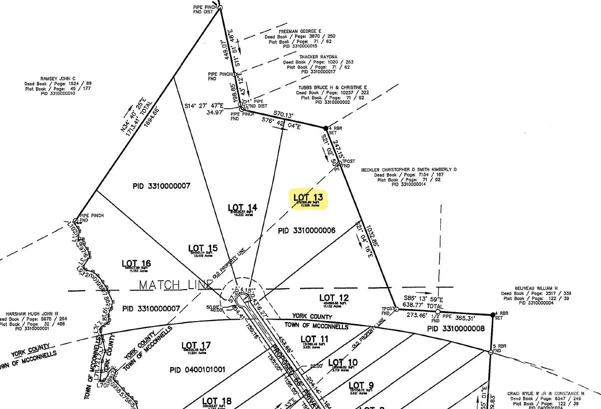 Everwood is a new subdivision on a private road located in McConnells, South Carolina. 826 Everwood Drive is a large 11+ acre lot at the end of the road in the cul-de-sac. Build your dream house with privacy or have a small farm. Everwood Drive has 23 lots that are 3+ acres each and 6 lots that are over 11 acres each. Bring your own builder. Listing agent is related seller.
The Town of McConnells is located approximately 12 minutes from York, 18 minutes from Rock Hill and 15 minutes from Chester.