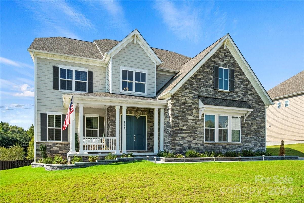 This gracious home offers an inviting open floor plan. The grand two-story foyer greets you as you enter the home. The main floor features 10 ft' ceilings, gourmet kitchen open to living room and den. Enjoy coffee on your screen porch off the main living area. On the upper level you will discover the primary suite and guest bedrooms along with a loft. The basement offers a bedroom and more flex space. This residence has a finished walk out basement with numerous storage too. Featuring a 3 car garage.