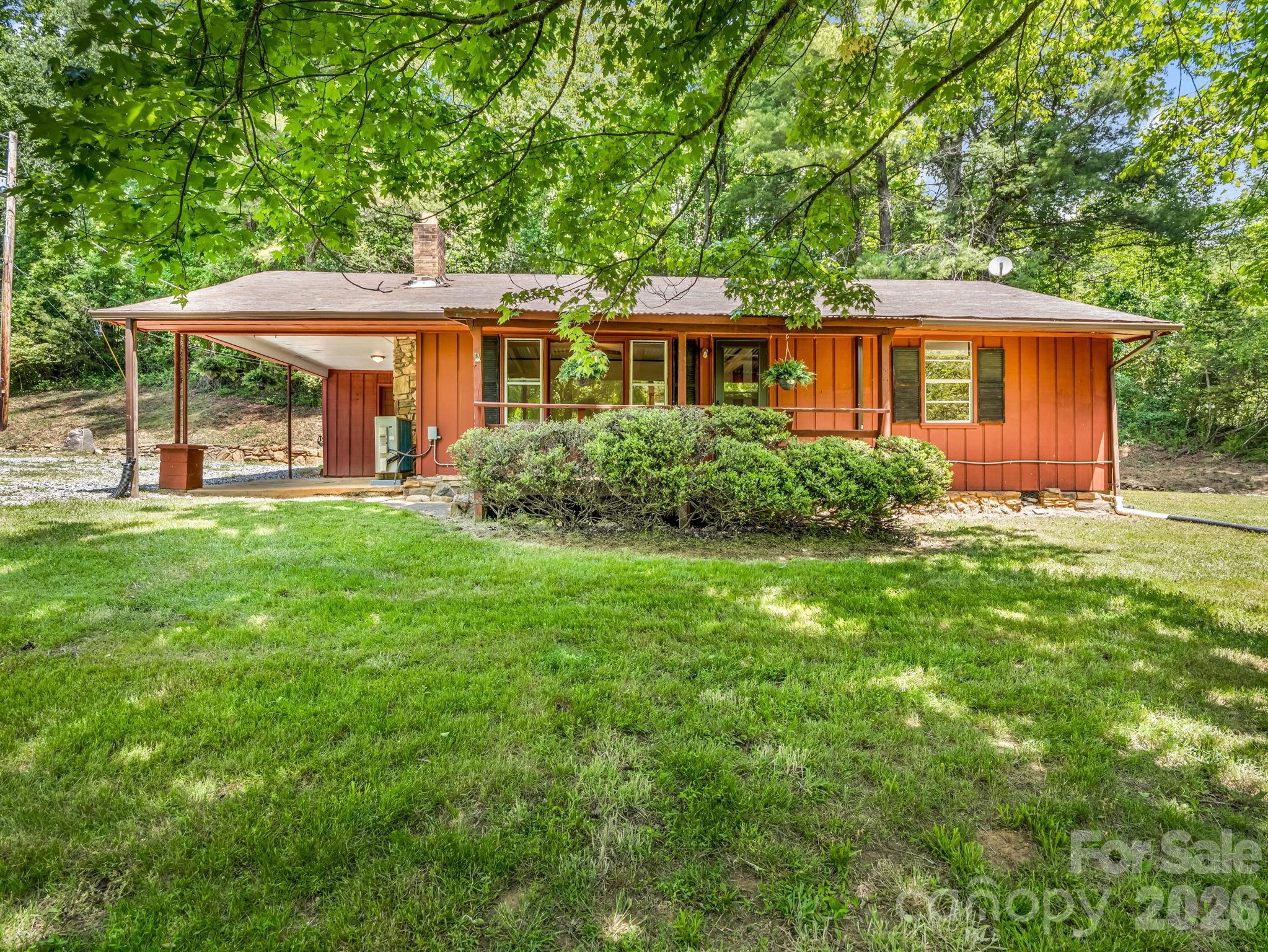 BRAND NEW KITCHEN! - This wonderful 2 bed/1 bath private home has been transformed from the ground up with over $60,000 in renovations, and it shows! Nestled on 1.75 wooded acres, you'll enjoy the peace and privacy of a rural setting while staying just minutes from everything you need — 5 minutes to grocery, 10 minutes to downtown Marshall, and 20 minutes to Asheville.The heart of the home is a stunning brand-new kitchen, completely rebuilt from the ground up. Beyond the kitchen, updates include new mini-split HVAC units, new flooring and subfloor throughout most of the home, and a full foundation reinforcement — ensuring solid bones for years to come. Ask for a full list of updates to the property! Step outside to a generous covered patio, perfect for morning coffee or evening relaxation surrounded by nature. The wooded lot provides excellent privacy while still offering a beautiful open front yard. With 1.75 acres, there's even potential to add a second residence, tiny home, or ADU on the property. Whether you're looking for a peaceful full-time residence or a smart investment, this move-in ready gem checks every box — privacy, location, and VALUE. Ask for the full list of updates — there's even more to love.