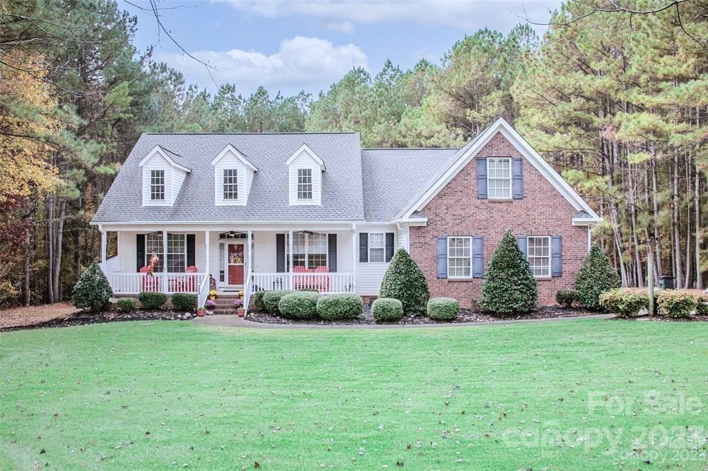 Discover why Wild Pines is a Gem! Inviting Covered front porch is perfect for relaxing  Must see this better than new 3 bedroom, 2 bath split floor plan home with additional finished bonus room & a walk in attic storage. Primary bedroom with two walk in closets, whirlpool and a walk in shower. Cozy breakfast nook in the kitchen plus a formal dining room for entertaining. Prepare meals while watching the fun in the Great room and the beautiful gas log fireplace. On over 1 acre, beautiful mature landscaping, private & located in a quiet cul-de-sac & in the Clover School District! Relax over morning coffee, read a book & enjoy the outdoors or grill & entertain from the deck overlooking the private fenced backyard. Great location convenient to shopping & restaurants, Charlotte, Gastonia & Rock Hill. Many new upgrades-New roof 2019, Leafguard gutter system & gutters 2020, New gas furnace system 2018, New A/C system installed 2015,12 X 16 wired shed, natural gas line run for external grill.
