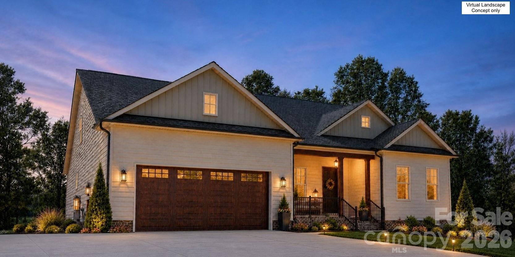 Privately situated on 1.43 acres in the Lake Norman corridor, this custom-built Plott Construction estate delivers nearly 4,000 square feet of refined living — offering the scale, privacy, and finish level rarely found at this price point. Listed below the January 2026 appraised value of $985,000. No HOA.

The chef's kitchen anchors the main living area with 9-foot custom stained maple cabinetry, quartz countertops, a gas range with professional pot filler, and a walk-in pantry. Coffered ceilings and a gas fireplace with quartz surround define the living and dining spaces — the dining area is pre-wired for a fixture, ready for the new owner's personal touch. High-end engineered hardwood flooring flows throughout the main level.
The primary suite is a true retreat — freestanding soaking tub, tiled walk-in shower, dual vanities, and a custom closet organization system that conveys with the home. A second bedroom features its own private bath, while two additional bedrooms share a full bath on the main level. A versatile bonus room on the upper level adds flexible space for a home office, media room, or private fitness area.

Exterior construction features high-performance foam-core siding with stone accents, a covered composite deck, two additional concrete parking spaces beside the garage, and a 2-car garage. Mechanical highlights include a Rinnai tankless water heater and full electrical HVAC system. Private well and septic — consistent with estate-caliber properties throughout this corridor.

For buyers looking to complete the outdoor vision, the builder's AI-rendered pool concept for this lot is available, with an estimated build cost around $100,000 for the pool itself — offering a clear path to a true backyard retreat.

Convenient I-77 access places you within easy reach of Lake Norman, the Mooresville dining and shopping corridor, and Charlotte — including Hello Sailor, Kindred, Birkdale Village, Jetton Park, and Ramsey Creek Beach.
Zoned for Woodland Heights Middle and Lake Norman High School, both rated A- on Niche with a 7/10 GreatSchools score. Per the Iredell County GIS tax map, this property falls within the Mooresville Graded School District eligible zone — buyers should contact MGSD directly to confirm enrollment options prior to closing.