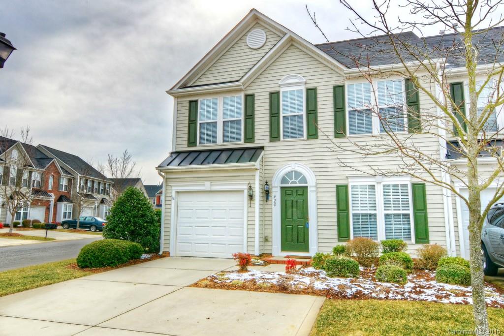 Welcome Home... This beautiful 3 BR 2.5 BA, 1 car garage end unit townhome in a great location is a must see. Great open kitchen w/breakfast bar. Kitchen overlooks the family room w/FP and sun room. 3 large bedrooms upstairs as well as the laundry room. This home also features recessed lighting as well as in-ceiling speakers. The back yard is fenced with a nice size patio. New A/C system 2012. Neighborhood also has a swimming pool. Set a time to see this home, it will not last long.