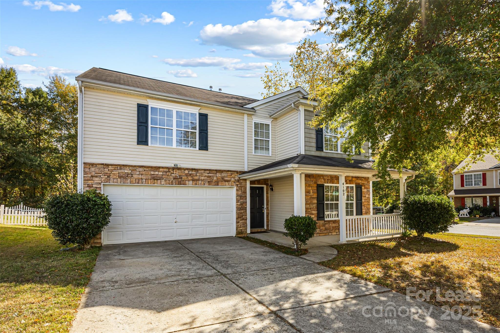 Welcome home to this charming 4-bedroom, 2.5-bath two-story home. The first floor features a spacious floor plan with an open-concept layout from the large kitchen that flows seamlessly into the living area, perfect for entertaining or family gatherings. The kitchen boasts abundant countertop space and ample cabinetry. Upstairs, all three bedrooms provide privacy and comfort, with the spacious primary suite offering an ensuite bathroom complete with a dual vanity, soaking tub, and separate standing shower. Additional highlights include a two-car attached garage and a fully fenced backyard that is ideal for outdoor relaxation or pets.

Located on a corner lot within the desirable Buckleigh neighborhood, you’ll be just minutes from University City and convenient to major routes like I-485 and Harris Boulevard. This home offers easy access to all the shopping, dining, and entertainment that the University Area has to offer. Enjoy the perfect blend of suburban tranquility and urban convenience in this beautiful home.