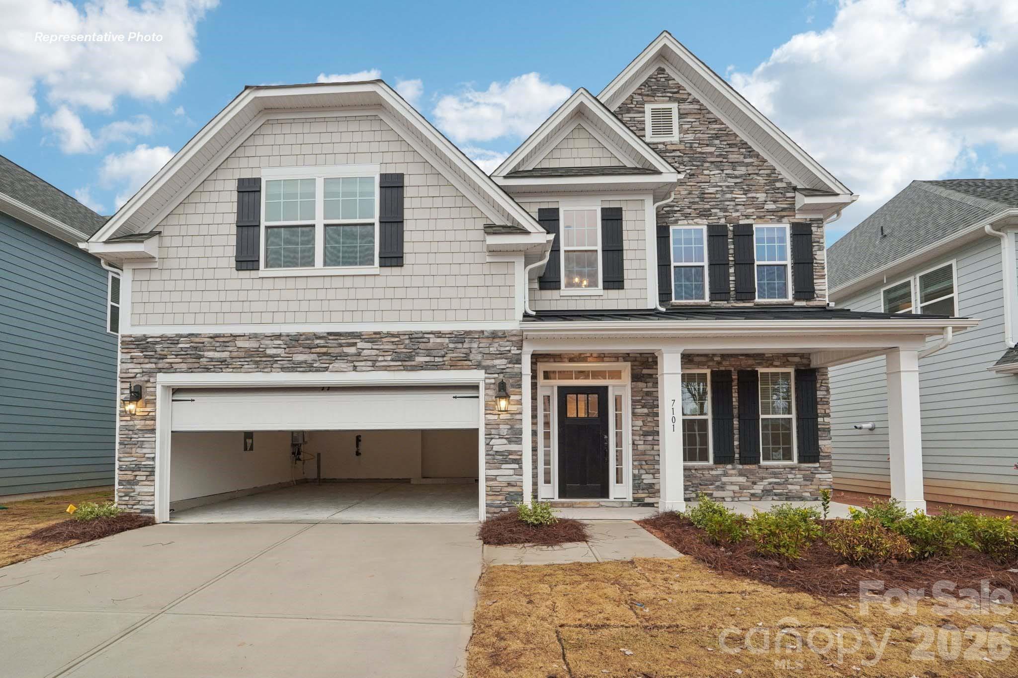 BRAND NEW CONSTRUCTION in Huntersville! This stylish Fleetwood home is nestled in the 1st phase of the community. The home has a Stately 2-story foyer with elegant trim work in the foyer and 9ft ceilings on the main level. Entertain in a beautiful kitchen with a nice island, granite tops, SS appliances with gas stove. Kitchen opens to a large family room with cozy gas fireplace, adjacent to a guest room with private bath. Expansive master retreat, large master bath with his and her sinks, shower with semi-frameless glass, and huge walk in closet. Upstairs also find the remaining bedrooms and full bathrooms along with a large bonus room. All homes include a tankless water heater, our new home is connected smart home feature, & full sod landscaping. Homesite 13