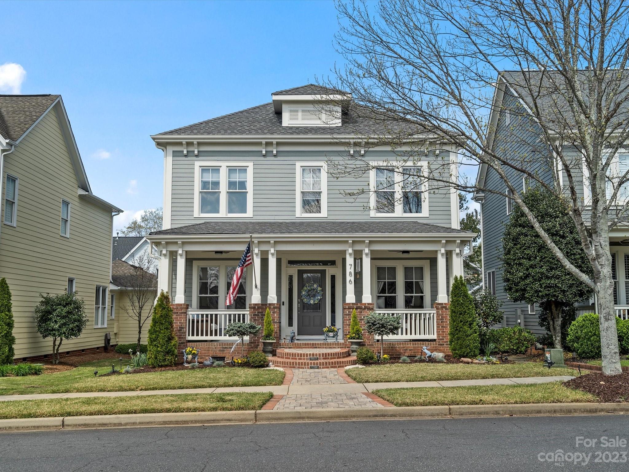 Fully renovated home in Baxter Village! This home has it all! Step inside to new white oak hardwoods & enjoy cooking in the chef’s kitchen w/ marble backsplash, quartz counters, new cabinets, farmhouse sink, under cabinet lighting, 5 burner gas cooktop, wall oven, & exterior exhaust hood vent! The kitchen overlooks the breakfast area & family rm where the hearth has been updated w/ stacked stone and shiplap! Downstairs you will find an updated half bath and laundry rm with new cabinets and granite counters. Enjoy the master retreat w/ a spa like bathroom & custom closet. All interior lighting has been updated. Outside you will find a fully landscaped front & rear yard. Front irrigation, garage door & thermostats are WIFI. HVAC & 1st floor ducts replaced & home has a tankless water heater. Exterior painted 10/2020. Move right in and enjoy the 4 playgrounds, 2 club houses, parks, trails, 2 pools, & town center.  Baxter offers a short commute to Charlotte, Rock Hill, Ballantyne and more!