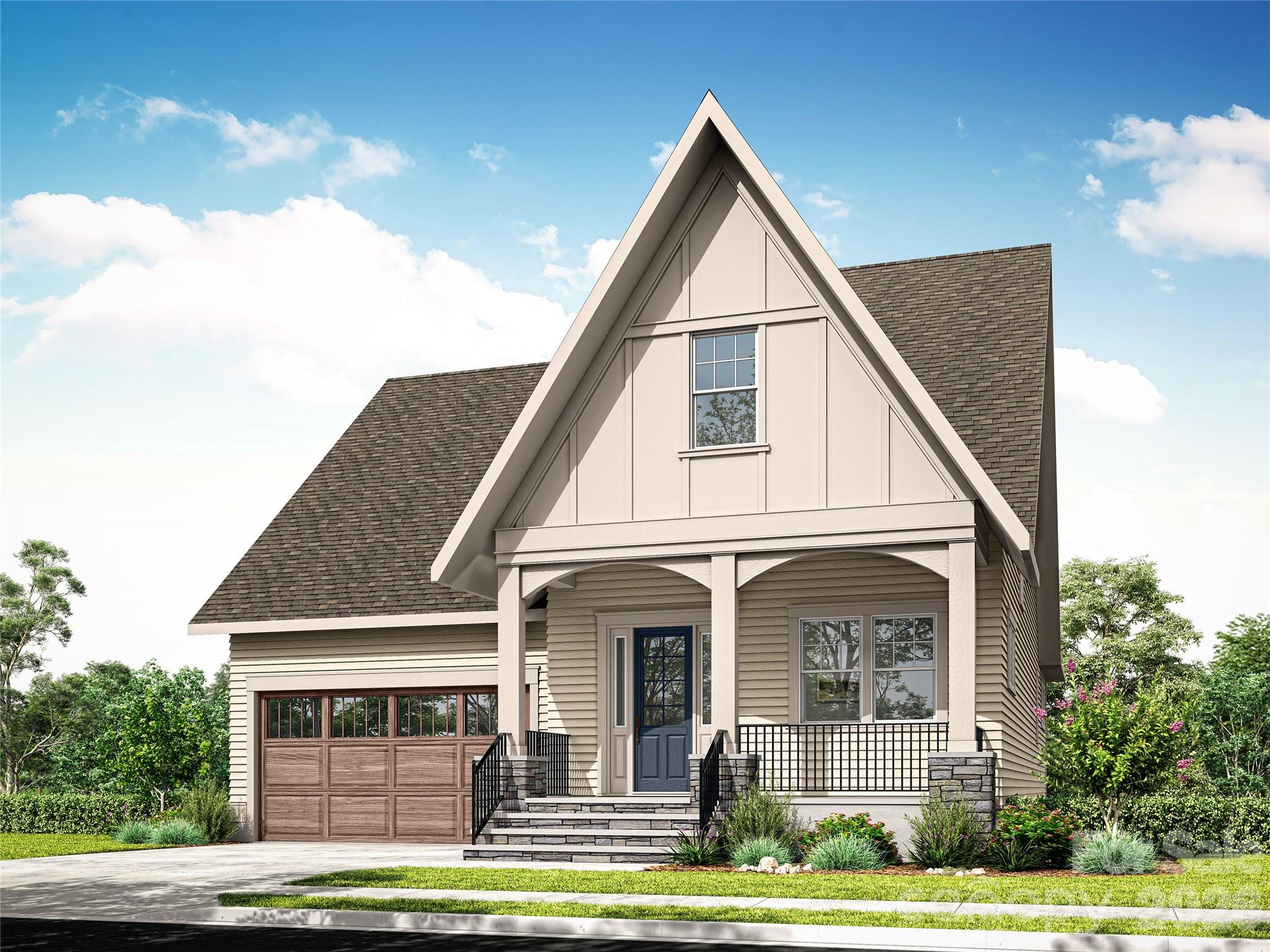 Come fall in love with life at the River District, where the Catawba River and City of Charlotte connect. Surrounded by nature, you'll enjoy hiking, biking and the many planned community amenities the River District has to offer. The Emmett welcomes you with a charming rocking chair front porch. Inside, the open concept floor plan features an inviting kitchen with a large island, perfect for entertaining. The primary suite is conveniently located  on the main level, with two additional bedrooms and a loft upstairs. Plus, working from home is a breeze with the extra office, bedroom and bonus space in the finished basement! Come discover your new home in the River District Community!