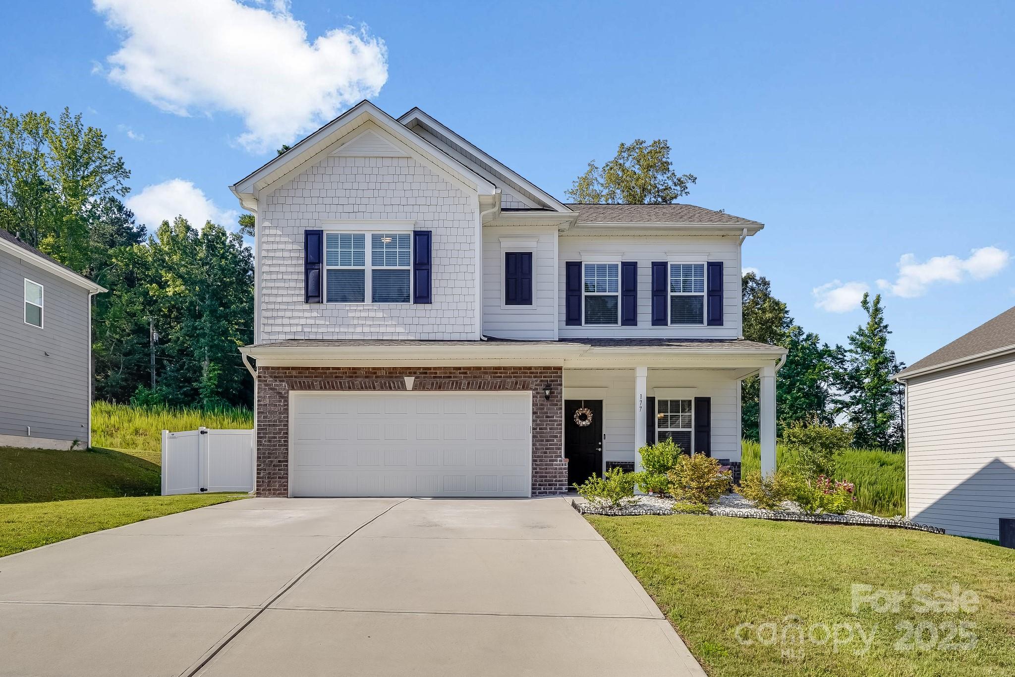 Back on the Market! No fault of the Sellers. This beautifully upgraded 3-year-old, 4-bedroom, 2.5-bath home, built in 2022, features 2,053 sq. ft. of modern living space. Enjoy an open floor plan with trey ceilings, a stylish kitchen featuring granite countertops, and durable vinyl plank wood flooring throughout the first floor and Primary bedroom. The spacious primary suite features a walk-in closet and a luxurious en-suite bath. Outdoor living shines with a 10x20 extended concrete patio, a new gazebo, and a 6-foot privacy fence ideal for entertaining. A widened driveway and finished garage add extra convenience. Located in the quiet Park View neighborhood of Stanfield, close to schools and local amenities. Move-in ready and full of thoughtful upgrades—schedule your showing today! Enjoy the Virtual Tour.
