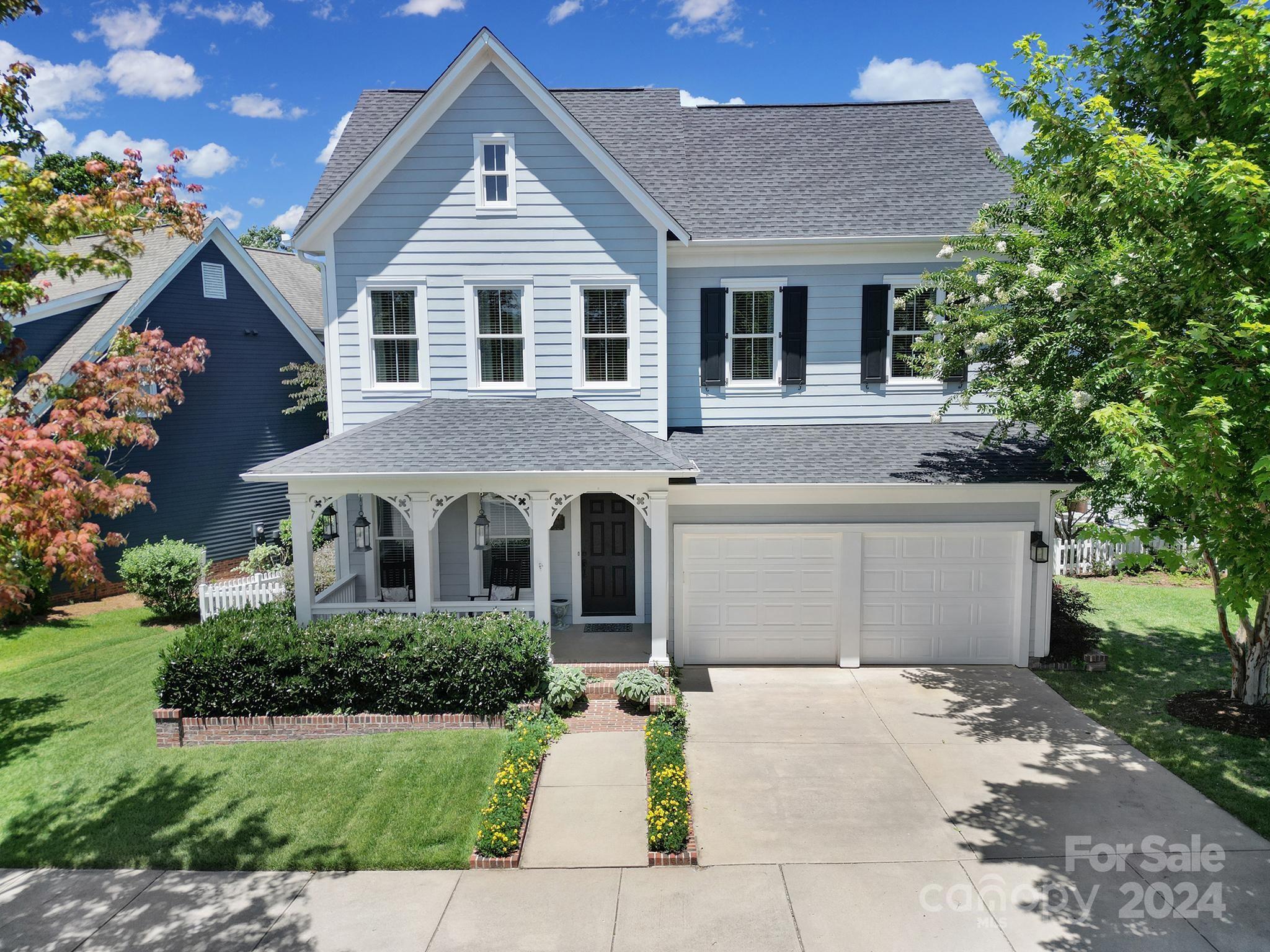 Welcome to your dream home in the highly sought-after Baxter Village! This stunning two-story residence boasts an open layout perfect for modern living and entertaining. With four spacious bedrooms, a versatile loft, and a variety of high-end features, this home is sure to impress. Enjoy a seamless flow between the living, dining, and kitchen areas, ideal for family gatherings and entertaining guests. The kitchen is a chef's delight, featuring a gas cooktop, a convenient pot filler, and a charming farm sink set in the island. Relax in the outdoors in comfort on your screened back porch, perfect for morning coffee or evening relaxation. Stylish light fixtures throughout the home add a touch of elegance to every room. This home has been meticulously maintained, with new exterior paint, a new roof, and new gutters all completed within the last 3-4 years. This home truly offers the perfect blend of comfort, convenience, and style. Don't miss the opportunity to make it yours!