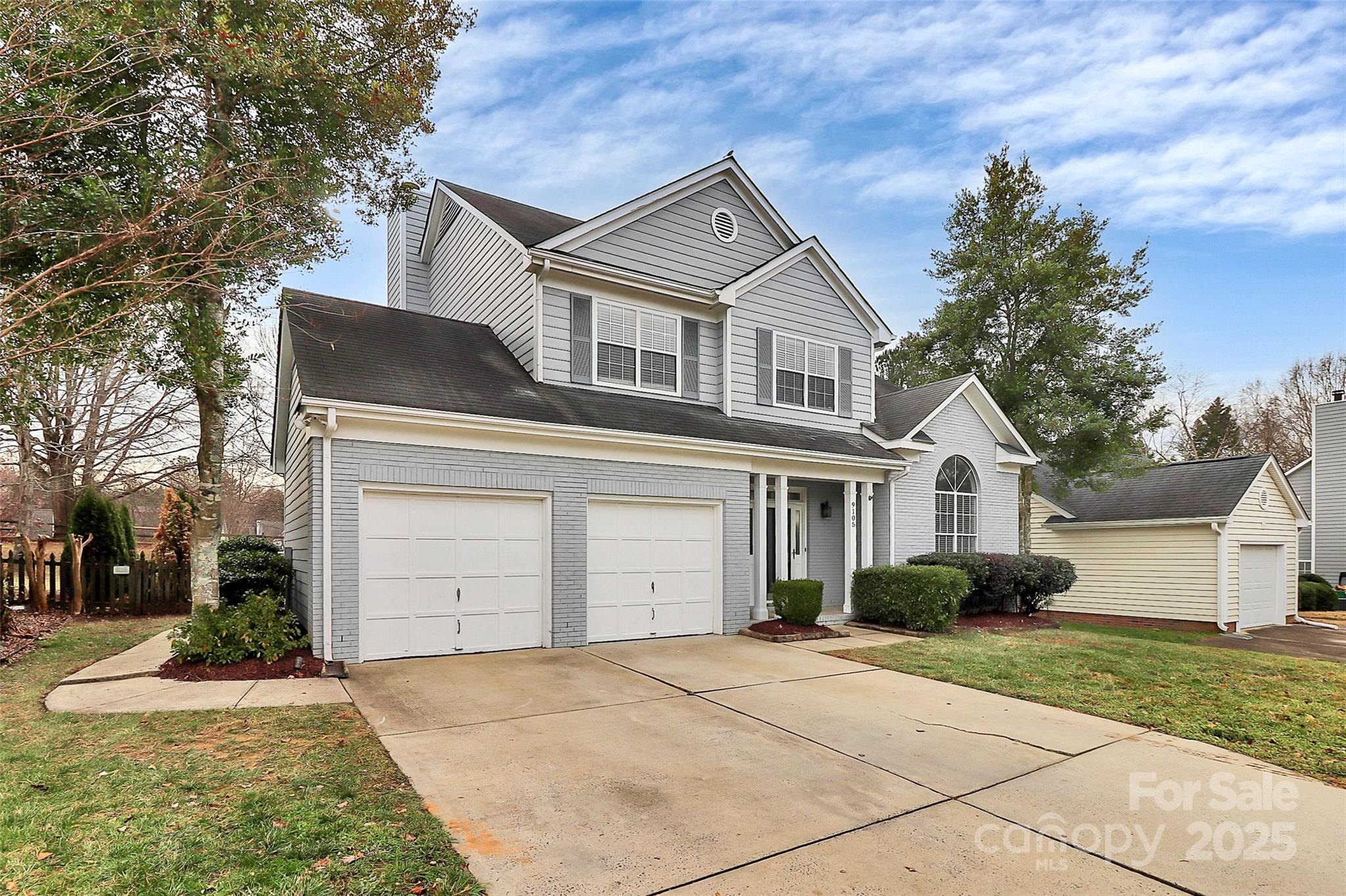 Welcome Home! This beautifully maintained two-story home offers 3 bedrooms and 2.5 bathrooms, filled with abundant natural light and thoughtful updates throughout. Recent improvements include an updated kitchen featuring quartz countertops and a glass tile backsplash, fresh interior paint, an updated secondary bathroom, a new water heater, and laminate flooring throughout the home.

The main level boasts a spacious kitchen, laundry area, half bath, and a generous great room, along with a living room highlighted by vaulted ceilings and a stunning arched window—perfect for showcasing a holiday tree or enjoying the natural light year-round. Upstairs, you’ll find a large primary suite, two generously sized secondary bedrooms with ample closet space, and two full bathrooms.

Step outside to a fully fenced backyard designed for both relaxation and entertaining, complete with a patio, fire pit, and a deck with built-in seating—ideal for grilling and gatherings. Conveniently located near all that Charlotte and Matthews have to offer, the greenway, and just a short walk to the neighborhood pool. Don’t miss your opportunity to tour this wonderful home—schedule your showing today!