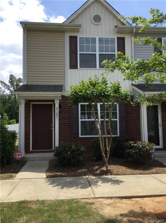 Back on market***due to buyer financing. Gorgeous end-unit town home with large family room, upgraded cabinets, granite counter tops with breakfast bar and dining area(s). Two large bedrooms each with its own private luxury bathrooms. Laundry room is upstairs. Community pool and recreation area. Close to I-485, shopping and more!