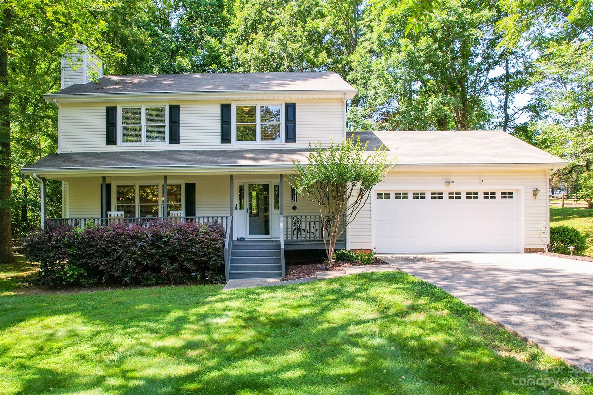 Lot, location and layout are perfect for this 4 bedroom, 2.5 bathroom, 2160SF SFR in Carowood subdivision. This established neighborhood is one of the few with no HOA yet centrally located in Fort Mill, SC. Tucked away amongst mature trees and a long driveway, the home enjoys some recent upgrades including getting completely painted and HVAC and duct replacements in 2022 and 2016. Note, this 0.70 acre lot extends much further than just the fenced area, with ample room for future exterior additions (pool, hot tubs, patio sections). The first floor open layout leads out to a large sunroom and extensive entertainer's deck with unlimited privacy. Upstairs, you'll enjoy 4 ample-sized bedrooms and plenty of natural light. Additionally the home is 5-10 minutes from all of your daily amenities including Fort Mill's award-winning schools, Interstate 77, grocery stores, etc.