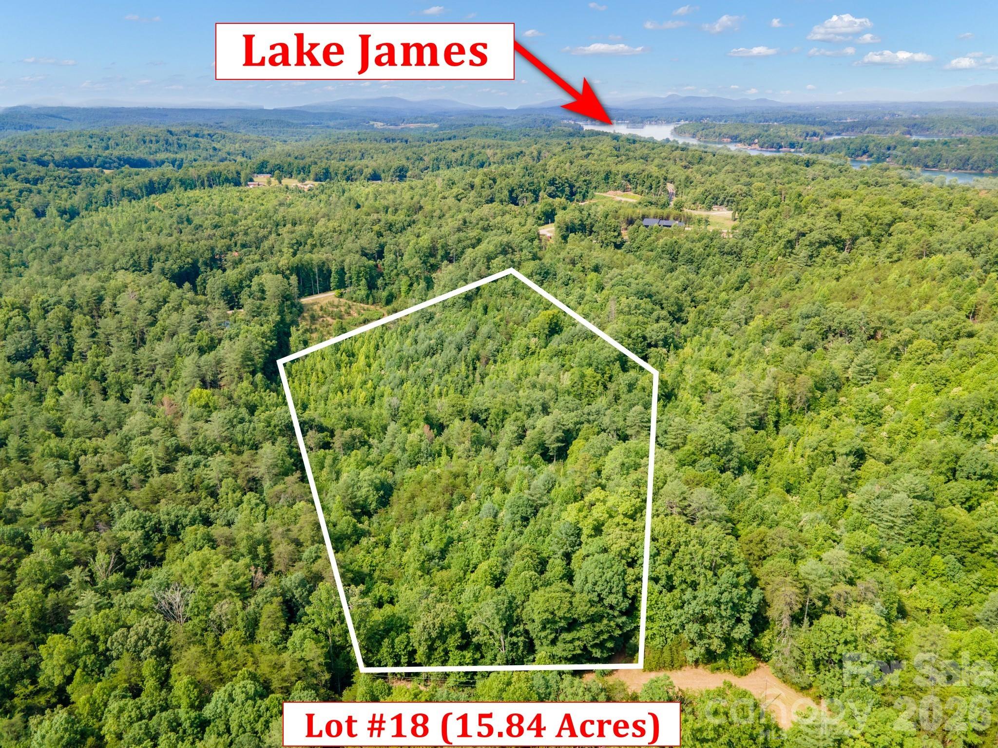 HERE IT IS!! Private, partly wooded 15.84 nicely platted acres of gently, rolling land zoned (R-3) two miles to picturesque Lake James's boating amenities & multiple hiking trails with No HOA's. Permitted uses on File. < 20 min. to downtown Morganton shopping, festivals & eateries. < 15 min to I-40. Additional acreage available. (See MLS# 4398431)  Easy to show!