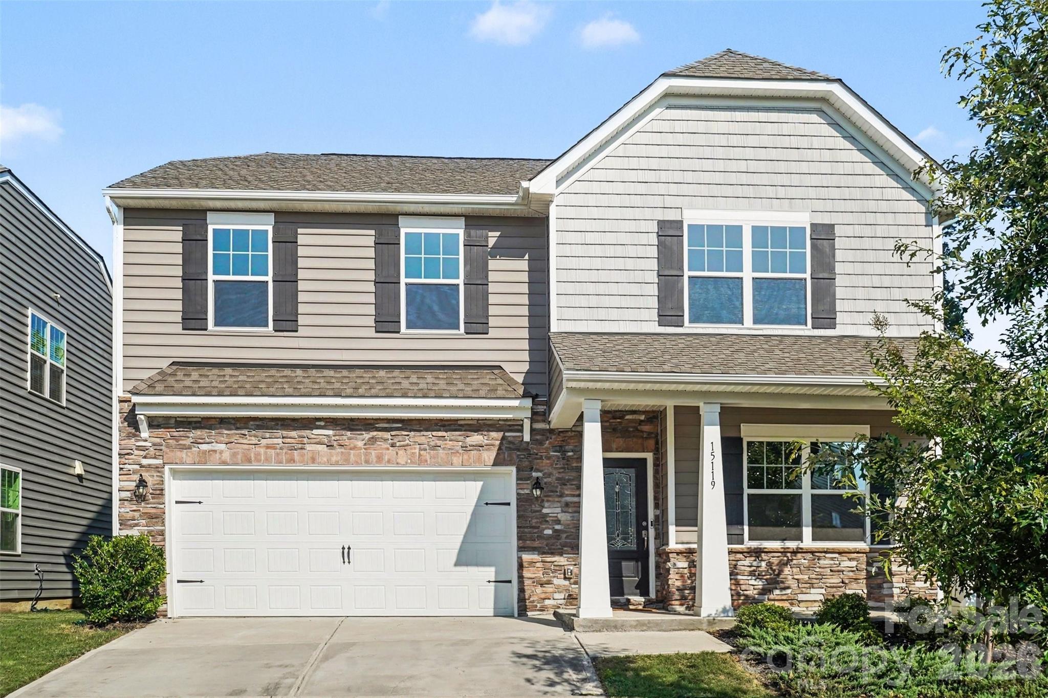 Welcome to Chateau, a beautiful community nestled in the heart of Southwest Charlotte. From the moment you walk in, you will feel that this is a new home. The main level is adorned with fresh paint and luxury plank vinyl flooring. The pristine chef's kitchen is complete with quartz countertops, island, gas range, dishwasher, microwave, tiled backsplash, and walk-in pantry! The French doored flex room is perfect for a home office, playroom, quiet study, or whatever you choose! Upstairs, you will find the primary suite plus 3 large bedrooms, a loft and tiled laundry room. The primary bathroom features tiled flooring, a large, walk-in, tiled shower with seat, dual vanity and large walk-in closet with organization area. The secondary bathroom also has tiled flooring, dual vanity and a shower/tub combination. Oversized patio and beautiful back yard with peach tree and fig bush toward back corners. Nearby community amenities offer a large swimming pool with splash pad, clubhouse, fitness center, tennis court and playground. This home has it all and although tucked away, is extremely convenient to Rivergate Shopping Center, Carowinds, interstates, schools and MORE!
