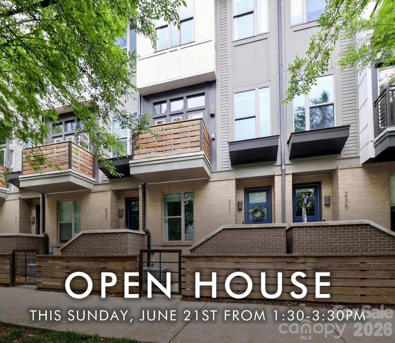 Stunning townhome in the heart of South End! Enjoy easy access to the city’s top restaurants, bars, coffee shops, Atherton Mill, the light rail, and the Charlotte Rail Trail - all just steps away. Inside, you’re greeted by an open foyer leading to a bedroom, full bathroom, and oversized one-car garage complete with a Tesla charging station. Head upstairs to the main level featuring a gorgeous kitchen with quartz countertops, a convection range, hardwood floors, and a spacious island with seating. Enjoy coffee from your balcony overlooking South End or meals in the dedicated dining area filled with sunlight. On the upper level, you’ll find the primary suite, laundry closet, and an additional spacious bedroom with its own ensuite bathroom and walk-in closet. The top floor offers a flexible bonus space that opens directly onto the rooftop balcony, perfect for entertaining. This floor also has additional storage space. You’ll love this move-in ready home that’s been beautifully cared for and updated with gorgeous paint colors throughout. Plus, the washer, dryer, and refrigerator will all remain! Homes in Helix are rare to come to market, so don’t miss your chance to tour this one.