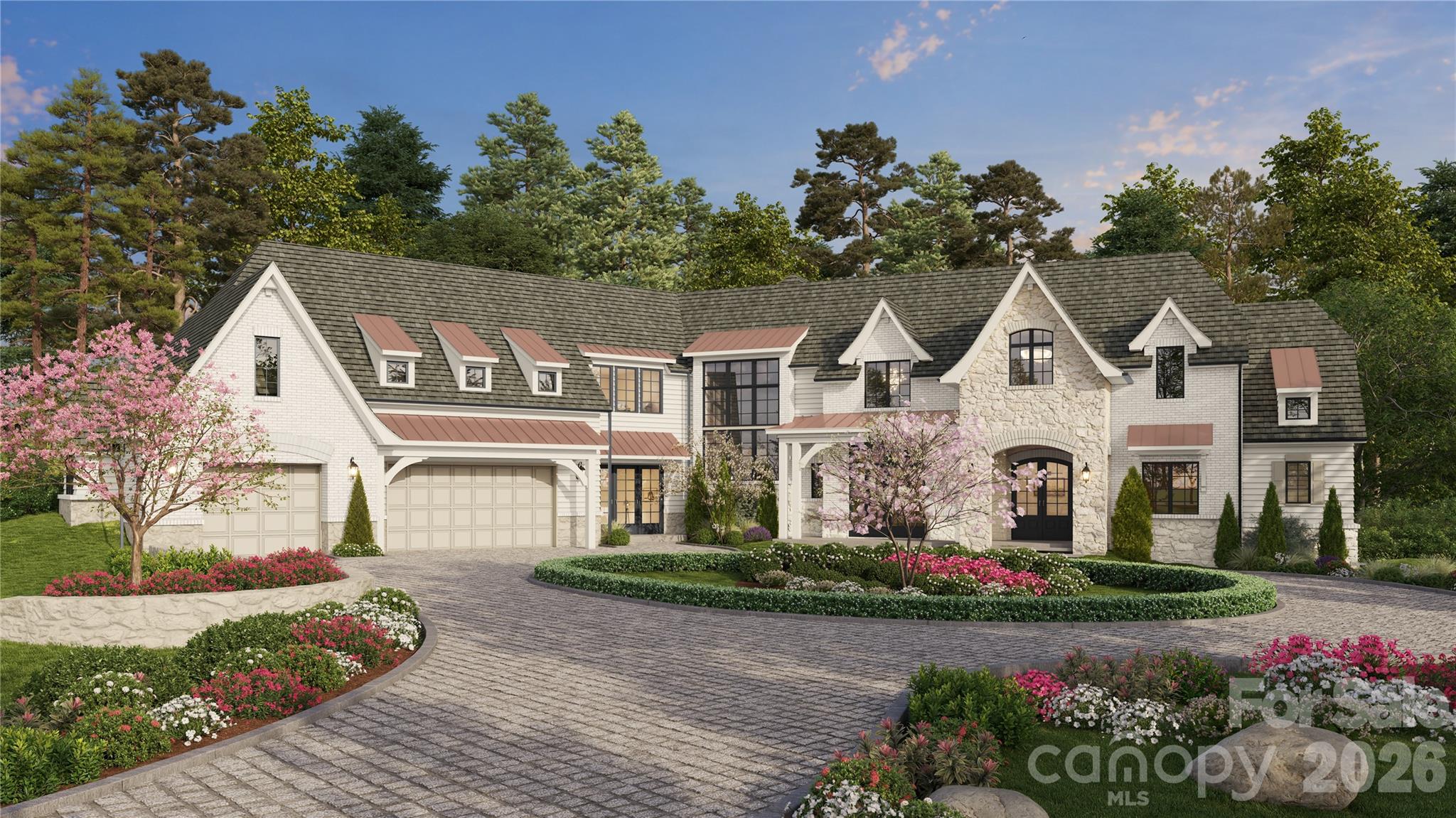 Set behind private gates on approximately five scenic acres in the heart of Mint Hill, Bartlett Manor presents an extraordinary opportunity to create a fully customized luxury estate blending timeless architecture with resort-inspired living just moments from Charlotte.

Thoughtfully envisioned as a private retreat for elevated everyday living and exceptional entertaining, the proposed residence encompasses over 7,000 square feet of heated living space and more than 10,400 square feet under roof, with flexibility for personalization throughout the design and construction process.

A striking architectural vision combines natural stone, painted brick, dramatic rooflines, steel-inspired window design, and warm organic materials to create a sophisticated estate aesthetic rooted in quiet luxury and enduring craftsmanship.

The expansive floor plan has been intentionally designed to balance grand-scale entertaining with intimate daily living. Highlights include a dramatic foyer and staircase, soaring great room, designer kitchen with oversized island and scullery pantry, elegant dining room, wine vault, private office, fitness space, elevator option, and a luxurious primary suite retreat with spa-inspired bath and dual wardrobes.

Exceptional indoor-outdoor living defines the estate experience, with expansive terraces, covered porches, screened outdoor living areas, resort-style pool concepts, sun shelf, outdoor entertaining spaces, and optional sport court amenities including pickleball and half-court basketball.

The optional detached carriage house/guest residence creates remarkable flexibility for multigenerational living, extended guest accommodations, private office space, wellness retreat use, or future lifestyle needs.

For equestrian enthusiasts, the property offers the rare opportunity to incorporate custom stable facilities and pasture accommodations while maintaining a refined luxury estate environment.

Proposed luxury specifications include site-finished white oak flooring, custom cabinetry, designer lighting and plumbing selections, architectural trim detailing, wood-clad windows, mahogany entry doors, tankless water heating systems, high-efficiency HVAC systems, curated appliance packages, and thoughtfully integrated indoor-outdoor architectural elements.

Tucked within one of the Charlotte area’s most desirable countryside settings, Mint Hill offers a unique blend of rolling landscapes, equestrian properties, charming local shops and dining, nearby parks and greenways, and convenient access to Uptown Charlotte, SouthPark, Matthews, and I-485.

Bartlett Manor represents a rare convergence of land, luxury, privacy, customization, and lifestyle — offering the opportunity to create a truly exceptional legacy property tailored to the way you live.

Bartlett Manor is being thoughtfully crafted by Bridwell Homes, a luxury custom home builder known for combining timeless aesthetics, functional design, exceptional craftsmanship, and a deeply personalized client experience.

Led by Rich Bridwell, Bridwell Homes has built a reputation for maintaining uncompromising standards throughout every stage of the design and construction process. With a focus on thoughtful architecture, elevated materials, enduring quality, and genuine client care, each home is approached as a collaborative vision tailored to the lifestyle and priorities of the homeowner.

From architectural detailing and curated finishes to livability, wellness, and long-term functionality, Bridwell Homes believes exceptional luxury homes should feel as beautiful to live in as they are to experience.