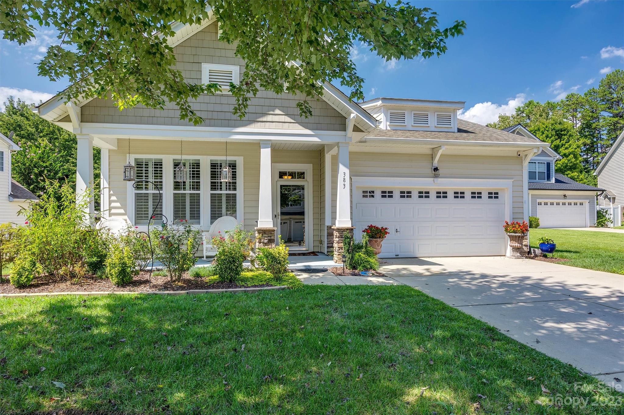 The perfect ranch home is waiting for you! The upgrades are not only in the amazing decor they also include  a whole home water filtration system, custom closets in every room, Plantation shutters throughout, roof updated in 2011 and new AC/Furnace in 2023.  This home features an open concept floor plan, that blends the living room, dining room and kitchen areas seamlessly.  The kitchen is perfect for entertaining, complete with White Quartz countertops, white cabinets and updated lighting.  
Adjoining the kitchen is a living room equipped with a shiplap fireplace/wood beam mantel.  
The back of the home has many large windows streaming in the natural light, and completing the look is the nice flat fenced backyard with covered patio with outdoor seating, extended patio and a nicely maintained yard. Sorry the giraffe in the back isn't staying (you will see what I mean when you tour the backyard).