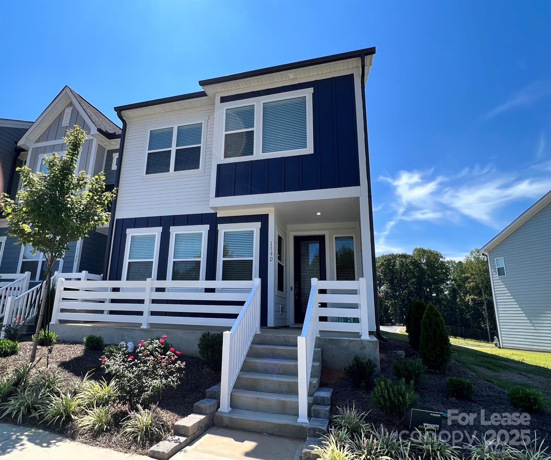 END UNIT townhome in the Forest Lake Townes in Mooresville! Built in 2022 the floor plan has a main level with vinyl plank flooring, Living and Dining areas, Mud Room with access from the Garage, Half Bath, and Kitchen with island, granite, tile backsplash, walk-in Pantry and 42" Birch Aristokraft cabinets. The upper level has Laundry with Washer/Dryer, and 3 Bedrooms with access to the 2nd Full Bathroom in the hallway. The Primary Bedroom Suite is also upstairs with a deluxe Bathroom with two vanities, a large tiled shower, and walk-in closet that has access to the Laundry! Community Activity Lawn located in the back of the community that features a fire pit with chairs and cornhole boards! This townhome is leased FULLY FURNISHED and the HOA maintains the lawn and landscaping. Tenant is responsible for all utilities and lease term must be 12 months per the HOA rules. No Smoking and Pets are conditional with a non-refundable pet fee. Available one week from an approved application.