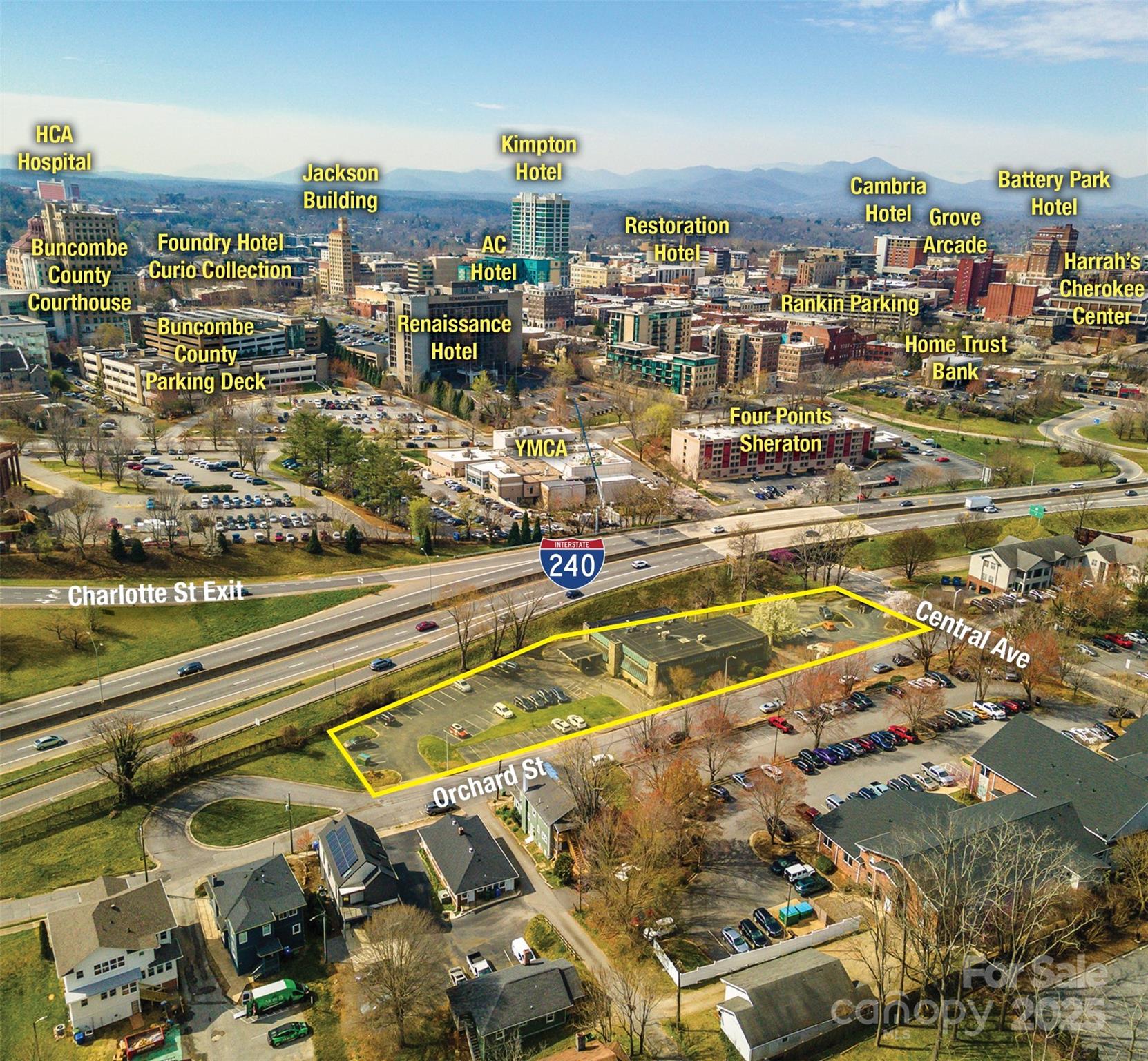 Prime downtown development opportunity fronting I-240 in the heart of Asheville. This one-plus-acre site is positioned for new development that can accommodate various projects, from mixed-use spaces to multi-family homes, as well as retail and office space.

***SEE BROCHURE FOR MORE DETAILS***