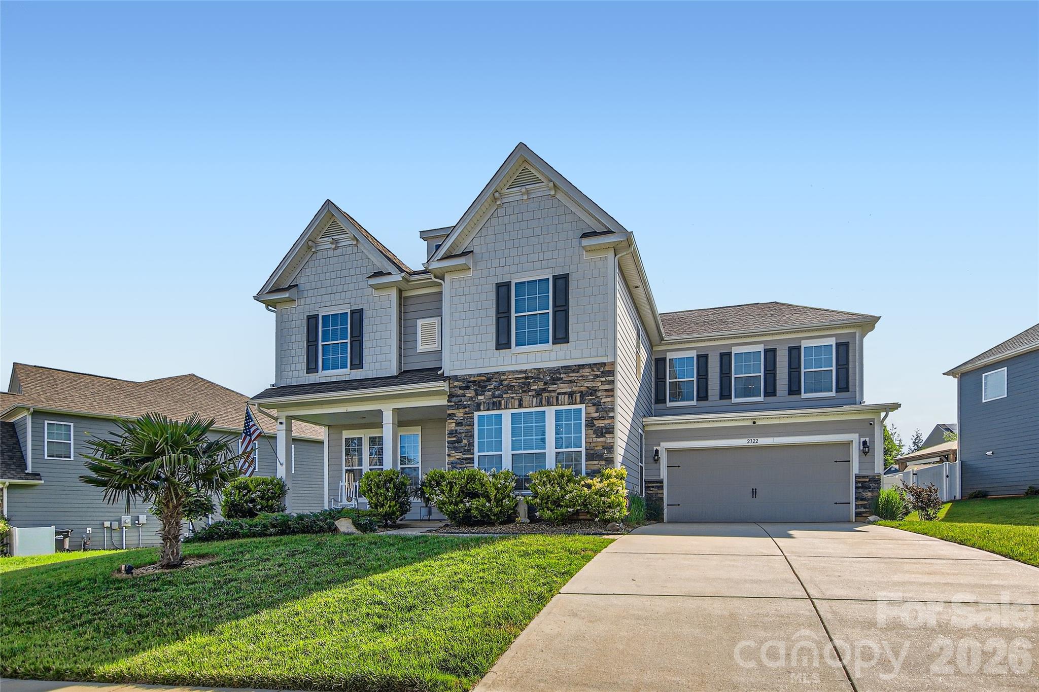 Don't miss this one!! Take a look at this Gorgeous 5 bedroom home with huge bonus room today! This move-in ready gem shows really well and has everything you are looking for. The main floor features an open living and kitchen area as well as a dedicated office space and main level guest room. There is a ton of space and high-end finishes throughout. You can also relax in your fully fenced backyard with a spacious patio and outdoor kitchen.  Just a few of the highlights include granite in the kitchen and all bathrooms, wood flooring throughout the main level, stainless appliances, 5 burner gas range, and spacious closets. This highly sought after neighborhood has a fantastic pool, pickle ball courts, is in a highly ranked school district and you are minutes from putting your boat in Lake Wylie at one of the nearby marinas.  Don't miss the attached VIDEO and don't miss your chance to own this home!