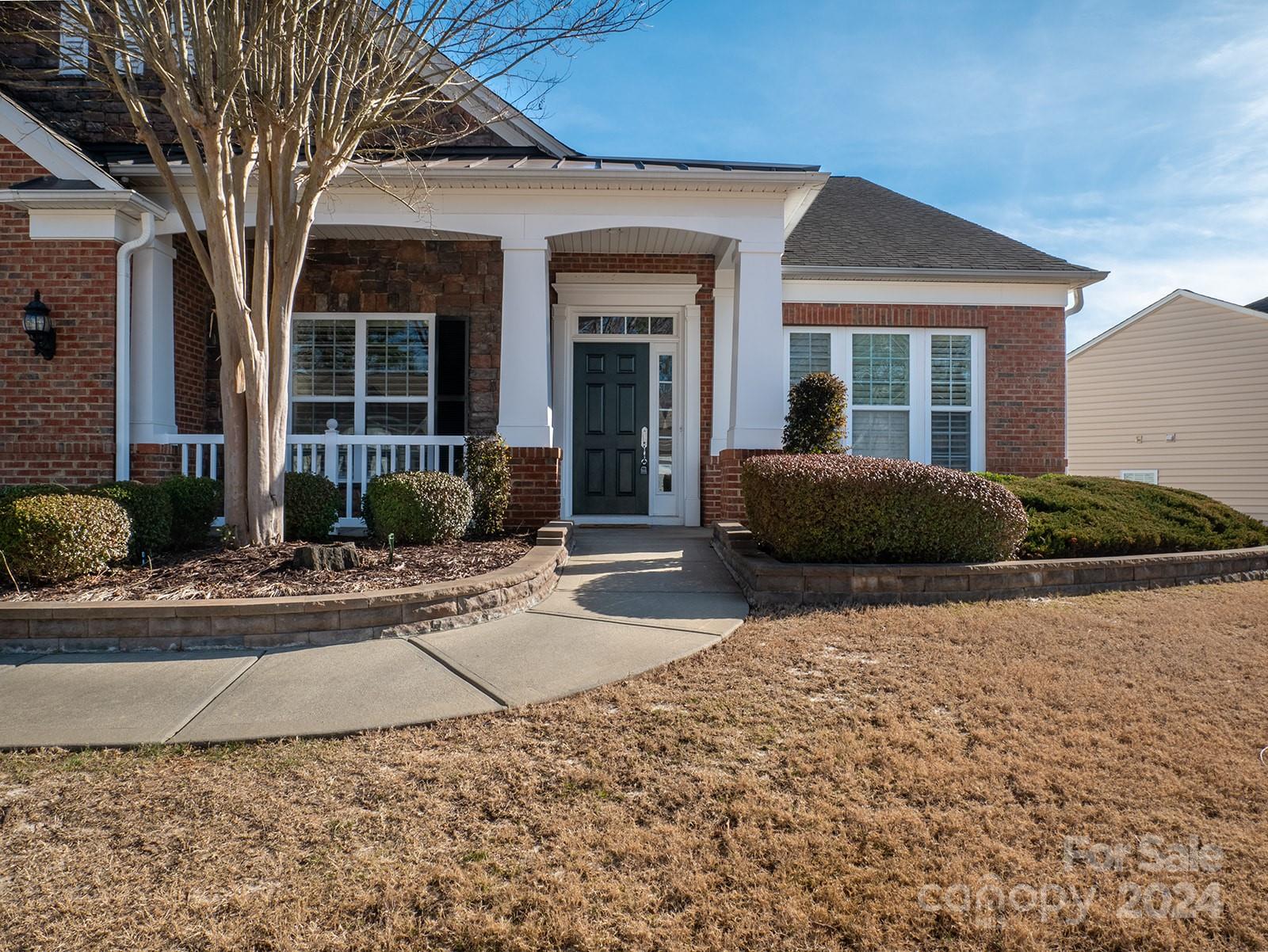Welcome home to a 55 and over, active adult community. This lovely home has 3 bedrooms, 3.5 baths, crown molding, hand scrapped hard wood floors, plantation shutters throughout, granite counter tops in the spacious kitchen, a walk-in pantry, a formal dining room with a wet bar, office /sitting room, a bright sunroom that leads to a deck with treks decking. The Primary suite is spacious with a large bathroom with separate tub and shower, private toilet room and a large his/ her walk-in closet with a linen closet. The living room has a gas fireplace with built-in cabinets of each side. Bedrooms 2 & 3 have ensuite bathrooms for your guests. The exterior of the home offers extensive landscaping around the house including the stone wall ledge in the front and flowers around the sides. Every room in the home has custom window treatments as well as the plantation shutters. The community offers a swimming pool, tennis, pickle ball, shuffleboard as well many community activities.