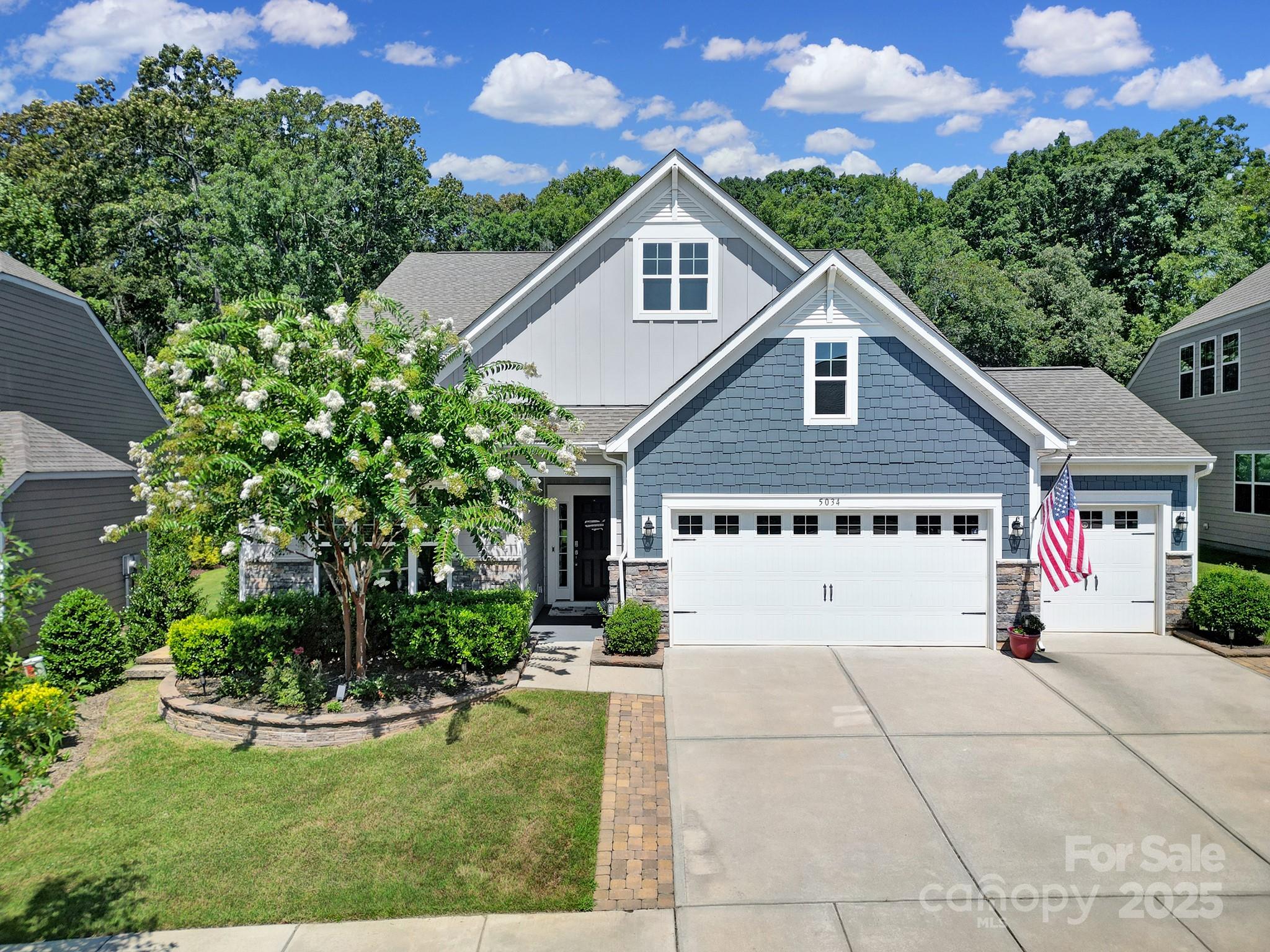 Your Dream Home & Community Awaits You In This Meticulously Maintatined Ranch Home In The Amenity-Rich Tree Tops Community. All Appliances Convey Including Washer/Dryer. Gourmet Kitchen w/Double Oven, Gas Cooktop, Quartz Countertops, Huge Isalnd/Breakfast Bar, Custom White Soft Close Cabinetry, Tiled Backplash, Designer Pendant Lighting, Walk-In Pantry & Large Casual Breakfast Area. Tons Of Natural Light Into The Kitchen & Great Rm. Primary Suite w/Tray Ceiling & Sitting Area. Primary Bath Has Tiled Sururround Shower, Dual Sink Vanity & Large Walk-In Closet. This Beautiful Home Features Serene PRIVATE Backyard Boasting Views of Matured Tree's, Sunsetter Awning w/Remote, Invisible Fence, Irrigation, Gutter Guards, Built-In Gas Grill, Fire Pit & Pavers That Extend From Backyard All Along One Side To The Front. Sunroom Off Primary Bedrm. Golf Cart Garage. Qualifying Assumable VA Loan With Low Rate! Gated Community. Embrace A Resort-Style Lifestyle W/Access To Premium Amenities That Include: 10 Village Cabins, Clubhouse, Fitness Center, Heated Pool, Tennis, Rookery, Horeshoes, Putting Green, Pickleball, Bocce Courts, Dog Park, Community Pond, Walking Trails, Community Lake Has One Fishing Pier & Two Kayak Docks w/Storage Racks, Amphitheater For Concerts, Dances, Plays, Etc. Dues Also Covers Lawn Maintenance.
