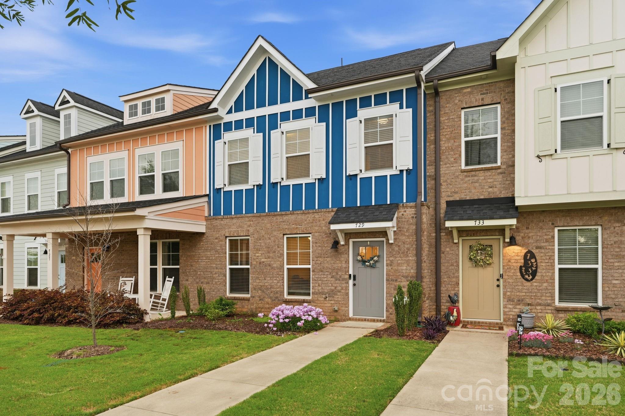 This bright and inviting 3-bedroom townhome has been meticulously maintained and offers an open-concept floor plan filled with natural light from abundant windows. The main living area flows seamlessly, making it perfect for both everyday living and entertaining. You will love the kitchen's granite counters, walk-in pantry and stainless steel appliances. Upstairs, the oversized primary suite provides a true retreat, complete with custom closet cabinetry for optimal organization and a well appointed bath. Additional thoughtful features include a convenient drop zone, and a backyard space for grilling and relaxing outdoors. The detached garage includes pull-down stairs accessing additional storage. Riverwalk is Ideally located with easy access to I-77 and South Charlotte, this home offers both tranquility and connectivity—making it the perfect place to live, work, and play. Riverwalk is a vibrant River front community spanning 1,008 acres along the scenic Catawba River. This sought-after community offers the perfect blend of urban convenience and outdoor adventure, featuring a variety of dining, shopping, and entertainment options, as well as premier cycling amenities including a velodrome, BMX track, and mountain biking trails. Residents also enjoy access to a segment of the Carolina Thread Trail, connecting 15 counties.
