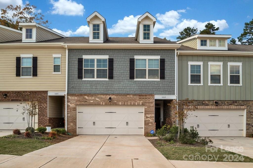Largest townhome floorplan and facing community open green space! Open floor plan with 9 foot ceilings both downstairs and upstairs. Additional upgrades include: Custom closets, upgraded flush ceiling adjustable lighting (daylight to soft yellow), fans in every room, crown molding and custom paint. On the main level, the home features a large family room with LVP flooring throughout. Large kitchen island with granite countertops, SS Appliances, double ovens, and a 5 burner gas range. Upstairs is a good size loft, 3 bedrooms including the primary bedroom. Look out the front door to the community open area and no other units facing you. A nice private backyard backing up to a berm and heavily wooded back area for additional privacy. Located in desired Matthews School System. Close to major transit outlets including I-485 and HWY 74 for easy commute in and around Charlotte. Open to shorter or longer lease terms just contact to discuss.