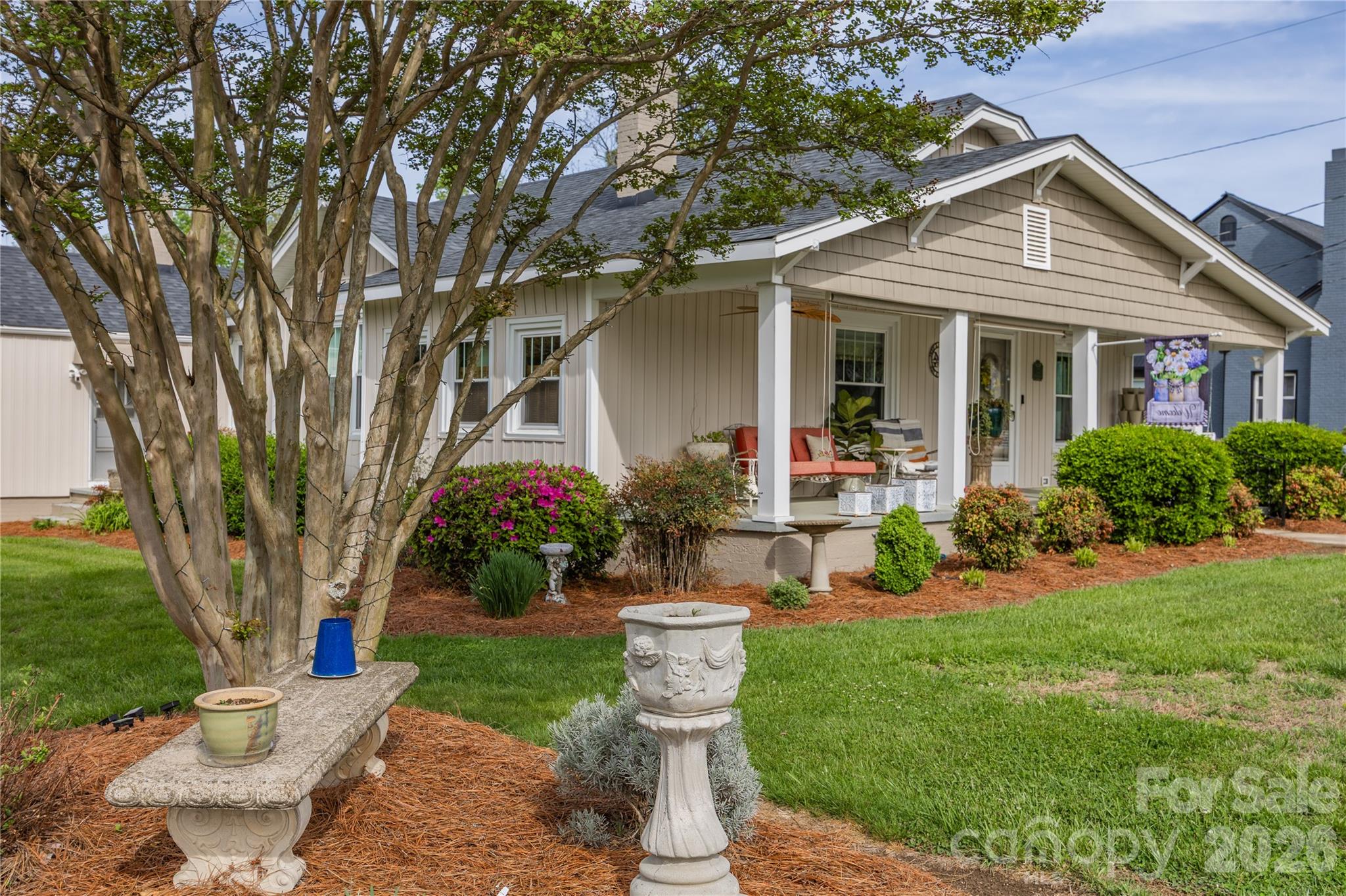Words truly can’t capture the charm and versatility of this exceptional property—you simply have to see it to appreciate all it has to offer! This 3-bed, 2-bath home blends classic character with thoughtful updates throughout.Recent improvements include updated vinyl siding, replacement windows, heat pump. Inside, you’ll find beautiful hardwood floors that add warmth and timeless appeal.The property features two detached 2-car garages, one with a dedicated storage room—perfect for hobbies or a workshop. A standout feature is the bedroom & bath with separate entrance, offering excellent potential for guests, in-law quarters, or office space. Enjoy relaxing on the covered front porch overlooking a meticulously manicured yard or entertaining on the back deck.Conveniently located and with a sidewalk leading you right into town, this home offers the perfect combination of peaceful living and easy access to local amenities.This is more than a home—it’s an opportunity you don’t want to miss.