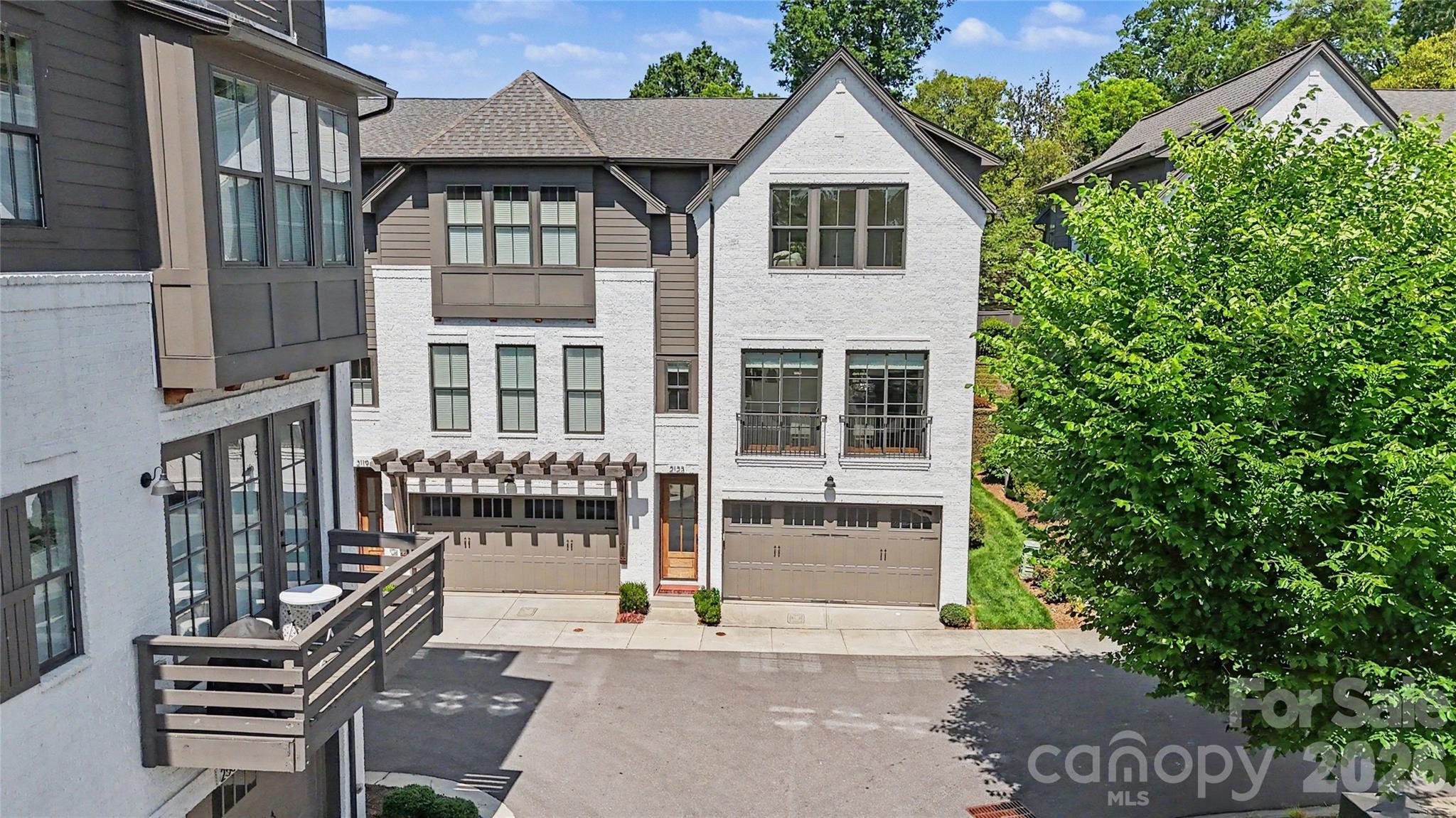 Beautifully landscaped, elegant townhouse living in Myers Park! This well appointed 3-bedroom, 3.5-bath home offers the perfect blend of luxury and convenience just moments from Park Road Shopping Center, the Greenway and adorable shops and restaurants on Selwyn Avenue. Featuring a bedroom and full bath on the ground floor, which can also serve as an office or game room.  The main floor is open-concept with chef's kitchen, living room with fireplace and dining room - set up for entertaining. Beautiful natural light, high ceilings, stylish finishes and abundant storage throughout.  Upstairs a generous primary suite and walk in closet, other bedroom with own private bath and laundry. Enjoy low-maintenance living with multiple outdoor spaces, an 2 car garage, and easy access to Uptown, SouthPark, and central Charlotte. Rare opportunity to own a sophisticated townhome in one of Charlotte’s most sought-after neighborhoods!