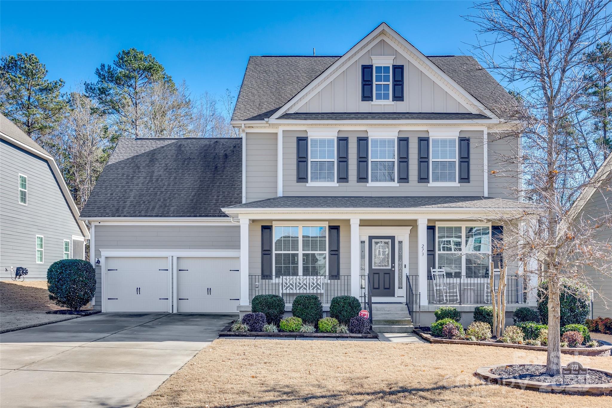 This stunning one-owner home offers six spacious bedrooms and four and a half baths, providing ample room for both family and guests. Nestled on a private, wooded lot that backs up to a picturesque golf course, this property offers a serene and peaceful setting. The open floor plan seamlessly connects the living, dining, and kitchen areas, perfect for entertaining and everyday living. The gourmet kitchen is a chef's dream, featuring updated custom countertops, top-of-the-line appliances, and plenty of storage space. Step outside to enjoy the covered back porch, where you can relax and take in the beauty of the surrounding nature. Conveniently located near Blakeney shopping, you'll have easy access to a wide variety of dining, retail, and entertainment options. Whether you're hosting gatherings or simply enjoying quiet moments at home, this residence is designed for comfort and luxury in every detail.