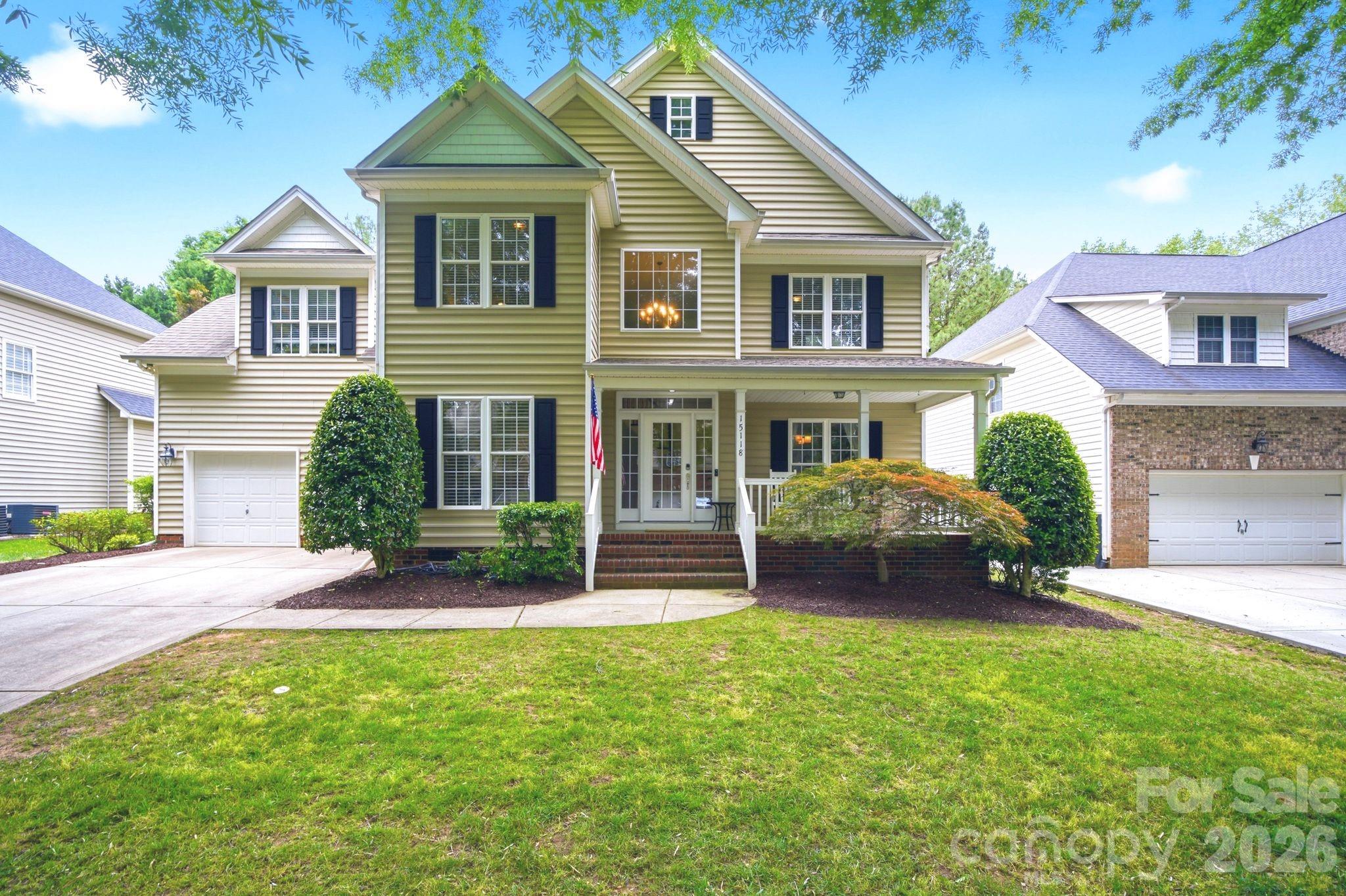 **NEW PRICE ADJUSTMENT - 5/8**  Welcome to the lifestyle you’ve been waiting for! Where prime location and an active community come together in highly desirable MacAulay! Ideally located within walking distance to top-performing Grand Oak Elementary, this home makes a lasting first impression with its inviting rocking chair front porch and grand two-story foyer. Inside, you’ll find wood flooring throughout the main level, upper hallway and primary bedroom, creating a seamless and polished look. The main level features a guest bedroom with a full ensuite bath, perfect for visitors or multi-generational needs. The spacious dining room, complete with crown molding and chair rail, is perfect for hosting large gatherings, while the den offers direct access to the backyard deck for easy indoor-outdoor living. The kitchen shines with refaced white cabinetry and black hardware (2021), granite countertops, tile backsplash, pantry, stainless steel appliances, and a dishwasher replaced in 2024. Just beyond, the family room is both cozy and stylish, featuring a gas fireplace with stone and trim accents (2022) and surround sound for an elevated entertainment experience. Enjoy the outdoors and unwind on the screened porch or grill a meal and dine alfresco on the deck. Mature landscaping enhances the private backyard setting. Upstairs, the spacious primary suite features a tray ceiling and two walk-in closets. The ensuite bath includes dual vanities, a garden tub, separate shower, and private water closet. Generously sized secondary bedrooms provide flexibility for family or guests, including a bonus room/bedroom with built-in cabinetry and a large nook currently used as a home office. An additional bedroom with a large closet connects to a full bath with dual sinks, ideal as a second primary suite. Major updates include new HVAC systems (2025 & 2021) and a water heater replacement in 2013. MacAulay offers amenities galore, including an outdoor pool with two water slides, a separate kiddie area with its own slide, swim team, clubhouse, tennis and pickleball courts, recreation areas, scenic pond, waterfall park, and a year-round community events. Enjoy the unbeatable location - take a bike ride to La Unica Mexican Restaurant for a casual night out, or cut through Birkdale for easy access to Birkdale Village for shopping, dining, and entertainment. Come experience it for yourself! Schedule your showing today and don’t forget to drive by the pool/clubhouse area located @ 16023 Hallaton Dr to explore all that this incredible community has to offer!