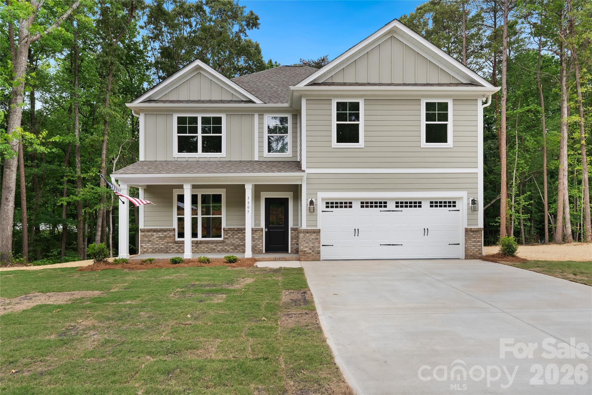 The Burlington floor plan is designed for spacious, comfortable living with four bedrooms and two and a half baths. The massive primary bedroom and bath provide a private retreat, while the large kitchen features elegant quartz countertops and plenty of space for cooking and gathering. Adjacent to the kitchen is a versatile office or dining room area, perfect for work or entertaining. The living room centers around a charming shiplap electric fireplace, creating a cozy atmosphere. Outside, you’ll find a deck that overlooks a beautiful, wooded lot spanning 1.245 acres in the desirable Stanfield Valley neighborhood. This peaceful setting is just minutes from Locust and convenient shopping, offering the perfect blend of tranquility and accessibility. A wonderful opportunity to own a stylish, spacious new construction home! Builder is offering 7500 in closing cost ONLY if buyer uses approved lender & attorney