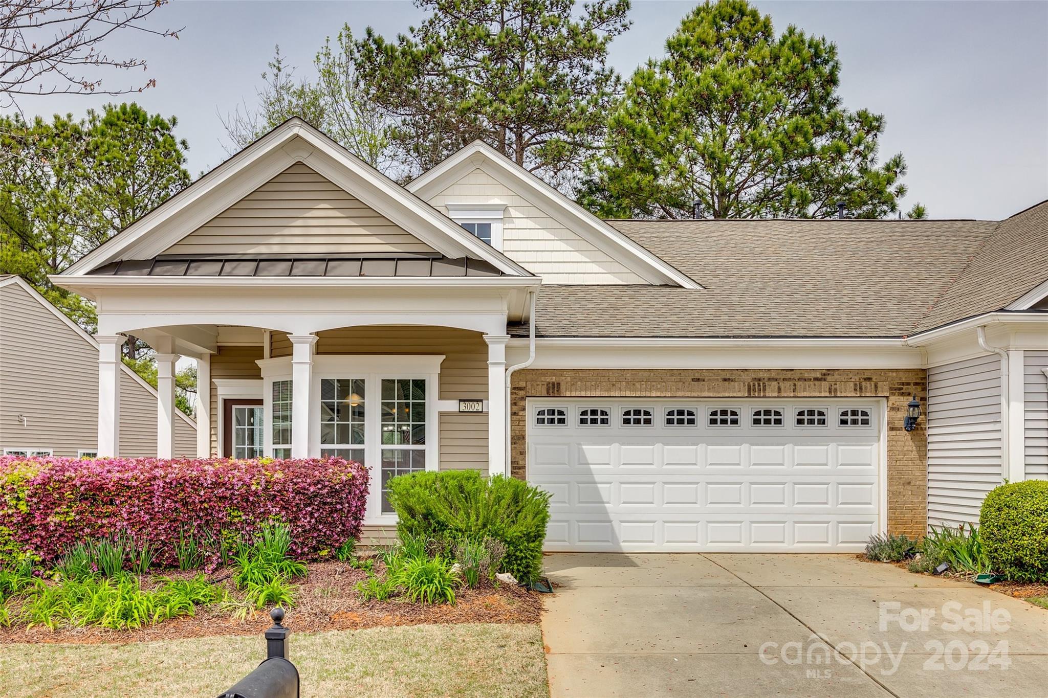 Move-in ready in amenity rich Sun City Carolina Lakes! Freshly painted and all new luxury vinyl plank flooring throughout. Tons of windows make for a super sunny breakfast area and kitchen with solid surface counters complete with a coffee bar. In addition to the main living area, enjoy the sun room at the back of the home too. Large primary suite plus extra bedroom to use for an office or how ever you would like. Nicely landscaped lot with trees is a perfect location to relax and enjoy all of the amenities and activities in this 55+ community. Close to grocery, restaurants and medical offices makes this location perfect for so many reasons. New roof & HVAC in 2020 and refrigerator, washer/dryer remain. So what are you waiting for? Stop looking and start unpacking today!