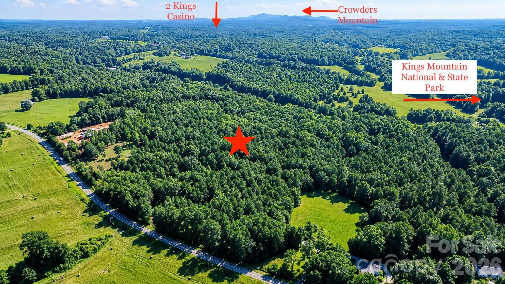 This gorgeous 2.702 acre lot is located within minutes of both Kings Mountain National & State Parks as well as the new Two Kings Casino.   Whether your vision is to build your dream home, create a homestead or just hang out with the wildlife, this property offers the canvas to create your dream lifestyle. You do not want to miss this property.

This is known as Lot 2.  Each lot is properly designated with signage.  Buyer will be responsible for obtaining septic permit.