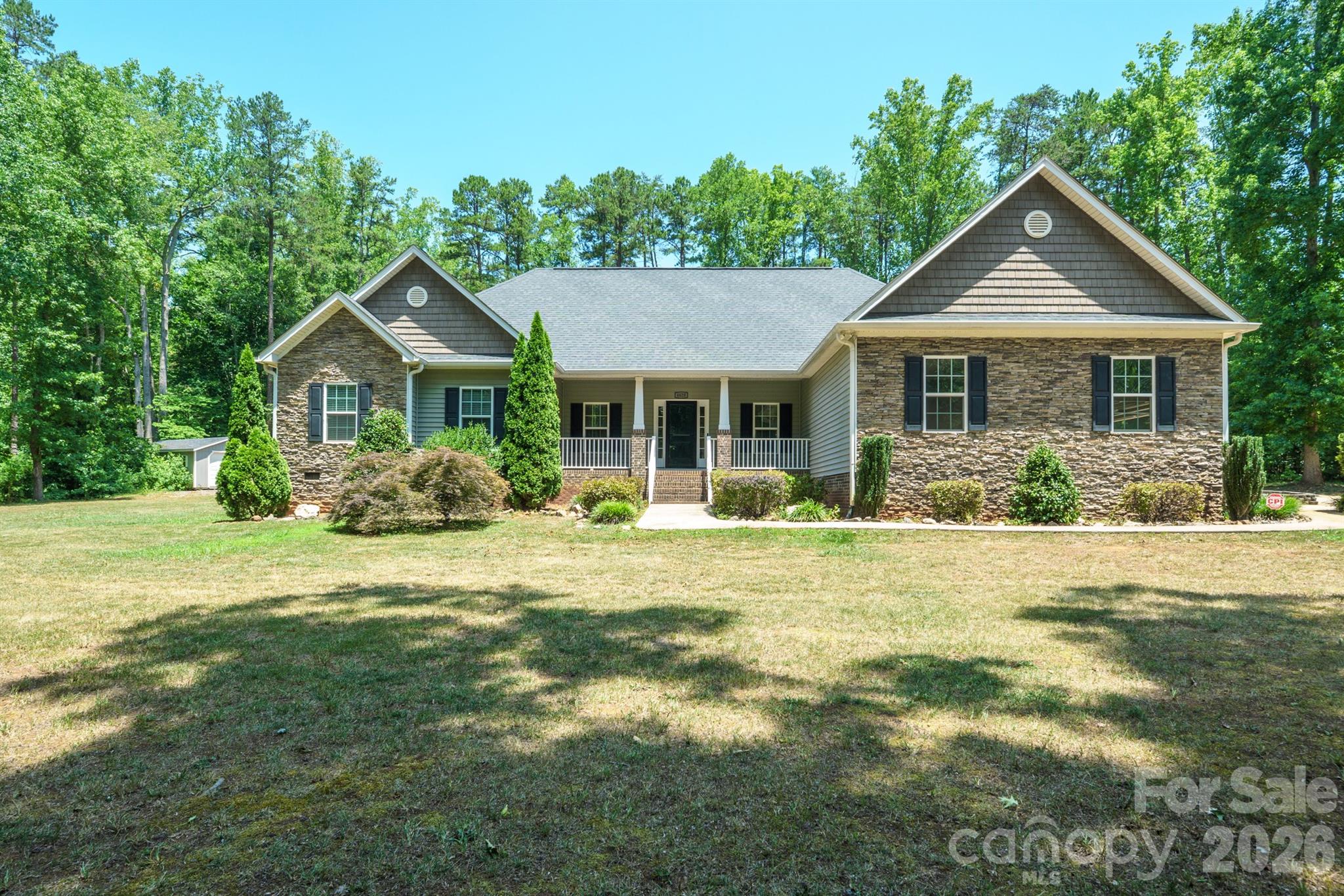 Welcome home to this stunning 4 bedroom, 2.5 bath residence nestled on a sprawling 1.65-acre corner lot in the highly sought-after Wynswept neighborhood! This home perfectly balances elegant curb appeal with everyday livability, featuring a striking exterior blend of stone veneer and shake siding accents, complemented by a charming covered front porch — the perfect spot to sit back and relax.
Step inside to discover an open-concept floor plan showcasing a spacious kitchen that flows seamlessly into the inviting living room — ideal for both daily living and entertaining. Retreat to the impressively large primary bedroom, complete with a generously sized primary bath offering a true escape at the end of the day.
Outside, escape to your own private oasis. The expansive backyard overlooks serene wooded views, offering a peaceful retreat right outside your door. Enjoy countless evenings on the oversized deck, perfectly suited for hosting gatherings large and small. A 16x24 shed provides ample storage or workshop space for all your tools and toys.
Despite its tranquil, tucked-away feel, this home offers unbeatable convenience with close proximity to Hwy 16 and premier shopping destinations — giving you the best of both worlds: peaceful seclusion and easy access to everyday essentials.
Don't miss your chance to own this exceptional property in one of the area's most desirable communities!