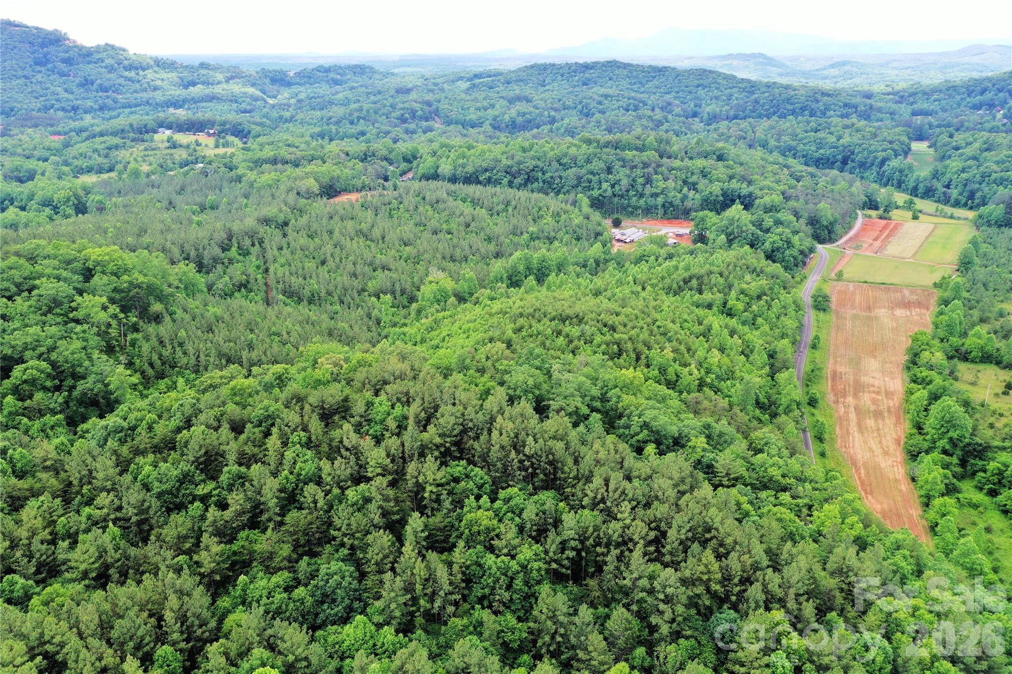 Remarkable 21 acre mixed-use is split by Herman Wilson Rd in Bills Creek. On the West side there is 4.5 acres of open, currently producing cropland and on the Eastern side there is 16.5 acres of private residential land with a winding creek, a spring house and an small 50-60 foot cave dugout in the hillside..... the remnants of an old gold mining operation leftover from last century. The residential side offers rolling terrain, mature trees, rock outcroppings and a trail that leads up to several potential homesites offering huge views of Rumbling Bald Mountain and range. Less than 2 miles from Rumbling Bald Resort and Lake Lure. No restrictions are attached to this property. Power is available road side.