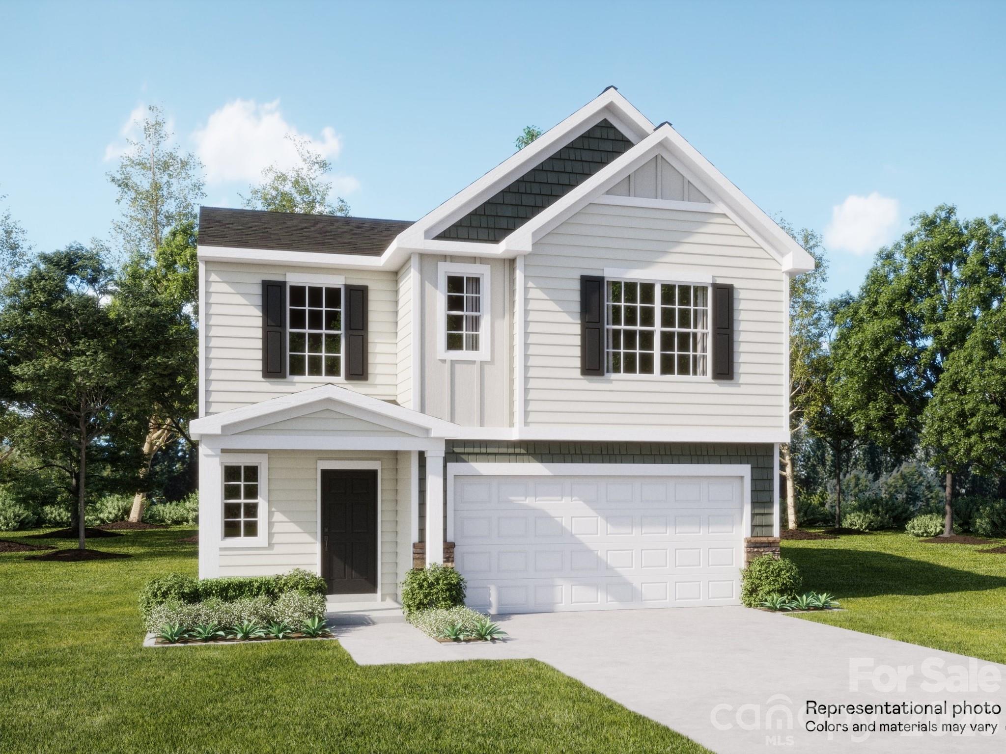 This new two-story Frost floorplan provides space for the whole family to thrive. The first floor features an open design among the family room, kitchen and breakfast room in addition to a secluded secondary bedroom that’s ideal for guests and a two-car garage. Upstairs are a versatile bonus room that adds shared living space and four bedrooms including the owner’s suite with dual closets. Plus, our signature Everything's Included program means you will get quartz or granite kitchen countertops, stainless steel appliances, luxury vinyl plank flooring,fridge, washer, dryer, blinds,  and so much more at no extra cost! Oxford Glen is located in charming Claremont with easy access to Statesville or Hickory.  Ask about our special financing incentives available through our preferred lender.