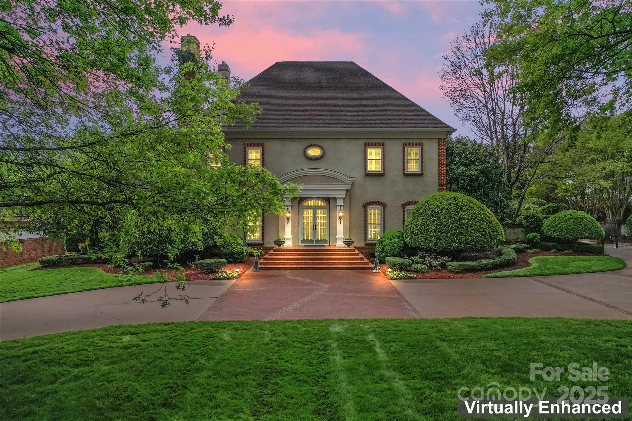 This classic French Provincial estate, located in the exclusive gated community of Seven Eagles, offers refined living just steps from the renowned Quail Hollow Country Club. With approximately 8,500 square feet of thoughtfully designed space, this elegant home features 6 spacious bedrooms and 7.5 well-appointed baths. The primary suite is conveniently located on the main level. An elevator ensures effortless movement between levels, while the layout is perfect for both everyday living and grand entertaining. Step outside to your private outdoor oasis—complete with a covered porch, sparkling pool, and hot tub—ideal for relaxing evenings or hosting guests in style. This home has great bones and is ready for you to make it your own. This home is more than just a place to live—it's a lifestyle.