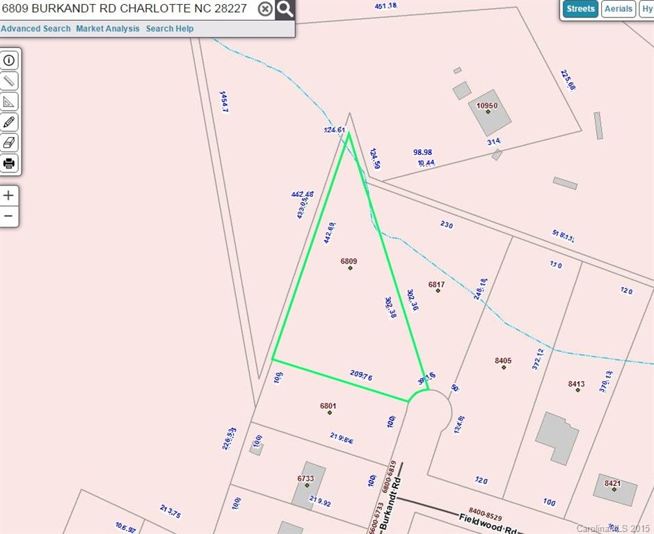 A little over an acre in established Wilson Woods. There are 3 other lots at this cul-de-sac listed separately & shown in yellow highlight in attached photos. (6817 & 6801 Burkandt and 8405 Fieldwood). Paved road dead-ends at Burkandt and Fieldwood. Road & cul-de-sac would need to be installed to develop all four lots together.