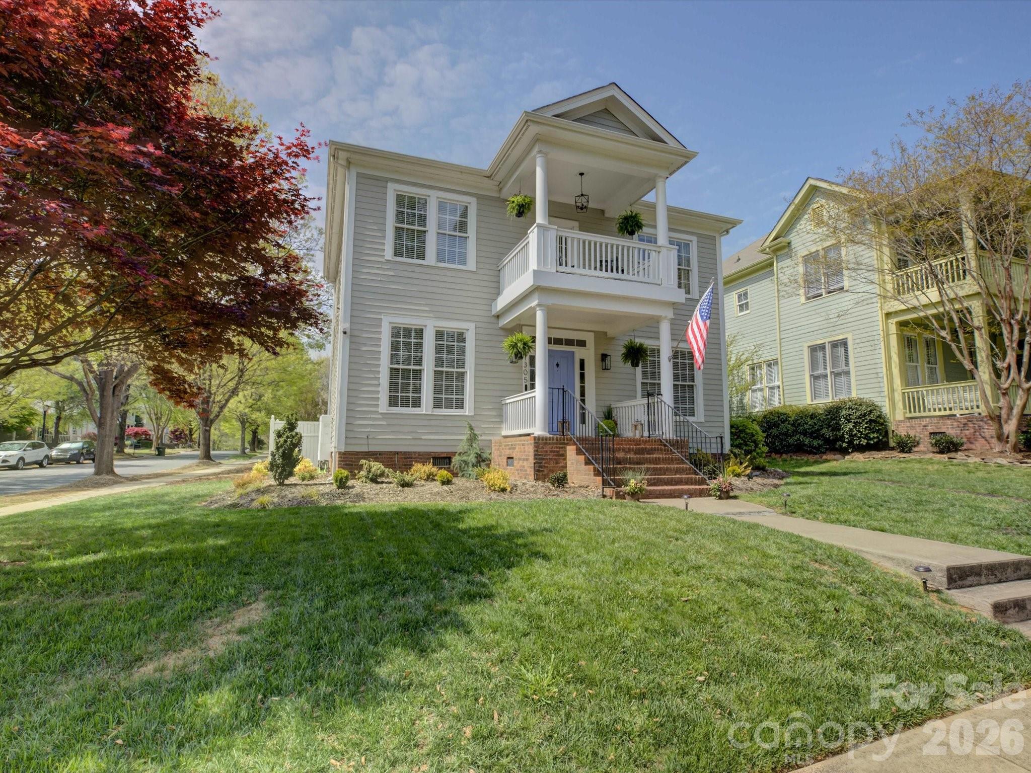 Located in the highly sought-after Baxter Village, this 3BR/2.5BA home offers an updated, functional layout in one of the area’s most popular communities. The main level features a dedicated office, dining room, and an open living area connected to the beautifully updated kitchen. Upstairs includes the primary suite with a renovated ensuite bath and two guest bedrooms that share yet another updated full bath. Out back, you’ll find a flat, partially fenced yard paired with a spacious newly added poured patio—perfect for hosting and relaxing outdoors. Extensive updates include remodeled bathrooms, refinished hardwoods, fresh interior paint, a newer tankless water heater, natural gas line ran to the rear patio, newer HVAC, updated kitchen, new landscaping, new irrigation, rocked french drain bed, and more. Community amenities within Baxter Village include pools, parks, shops, dining, a library, and even an elementary school.