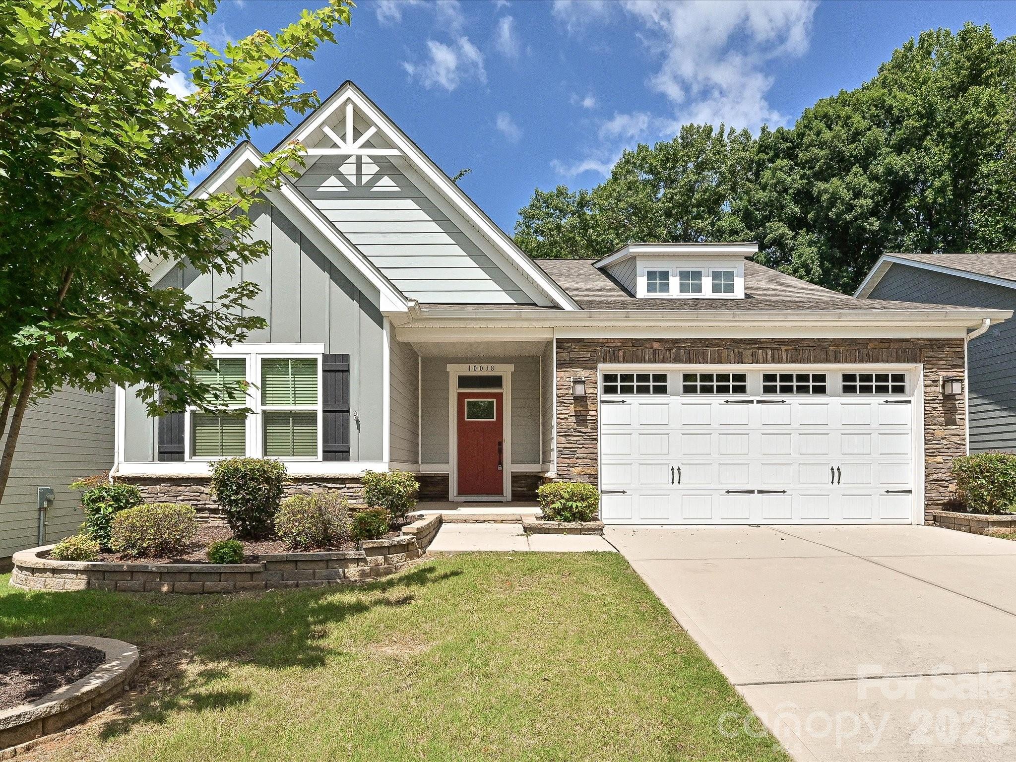 Experience the best value in 55+ living! This low-maintenance home features community-maintained lawns and no heavy amenity fees, keeping your monthly cost of ownership remarkably low.

Designed for seamless one-level living, the spacious, grand open floor plan boasts highly sought-after white shaker cabinetry, granite countertops, and stainless steel appliances—including a gas cooktop. Retreat to the generous primary bedroom featuring an elegant tray ceiling. The ensuite primary bath offers dual vanities, a step-in shower, and a direct walkthrough to a large walk-in closet.

Step outside to enjoy your covered back porch, overlooking a beautiful, serene view of beautiful wooded rear yard. Additional high-value features include an energy-efficient tankless water heater, AT&T fiber internet, and the peace of mind that comes with a home just 6 years young—meaning the remainder of the builder’s 10-year structural warranty conveys to the new owner!

Perfectly situated just off I-485 at the Rocky River Rd exit, this location offers unbeatable convenience to all points of Charlotte, including Uptown, and is just a quick drive to University of North Carolina Charlotte Campus and Medical Facilities and Ballantyne amenities and business centers. Enjoy nearby shops, restaurants, and close proximity to Atrium Health Harrisburg at rapidly growing Farmington.