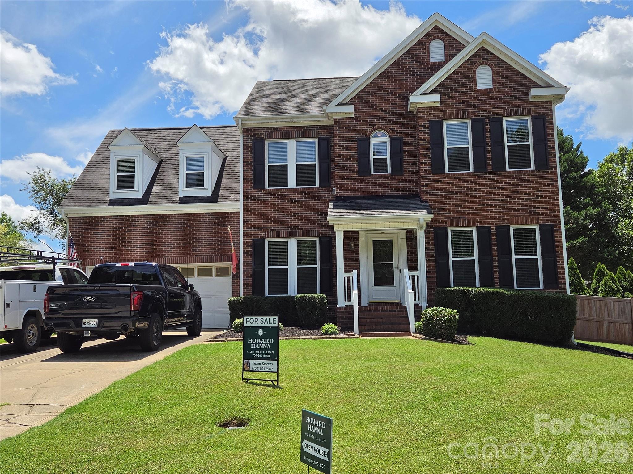 This beautifully maintained three-bedroom, two-story home showcases true pride of ownership, situated on a quiet cul-de-sac lot. The main level offers a sophisticated dining room, a separate study, and an inviting, open family room with cozy gas logs. The kitchen features classic white cabinetry, granite counters, a convenient breakfast bar, and white appliances including a gas range, all flowing into a bright breakfast nook overlooking the backyard. Upstairs, enjoy the comfort of fresh, NEW carpeting throughout the three bedrooms and large bonus room. The primary bath has been thoughtfully remodeled to include separate vanities and a spacious tile shower. The home also features an upstairs laundry room for added convenience. The double garage is a homeowner’s dream, fully heated and cooled, complete with a mini-split system, custom workbench, desk, cargo storage, and a winch. Step outside to your expansive, fenced rear yard, which boasts vinyl privacy fencing, a storage shed, a deck, a screened-in porch, and a pergola with cover and side shades. The backyard oasis is highlighted by a private Sylvan Anthony salt-water gunite pool (installed in 2015) featuring pebble-tech finish, a tanning ledge, a waterfall, a pool robot, and three umbrella holders. This home is a must-see.