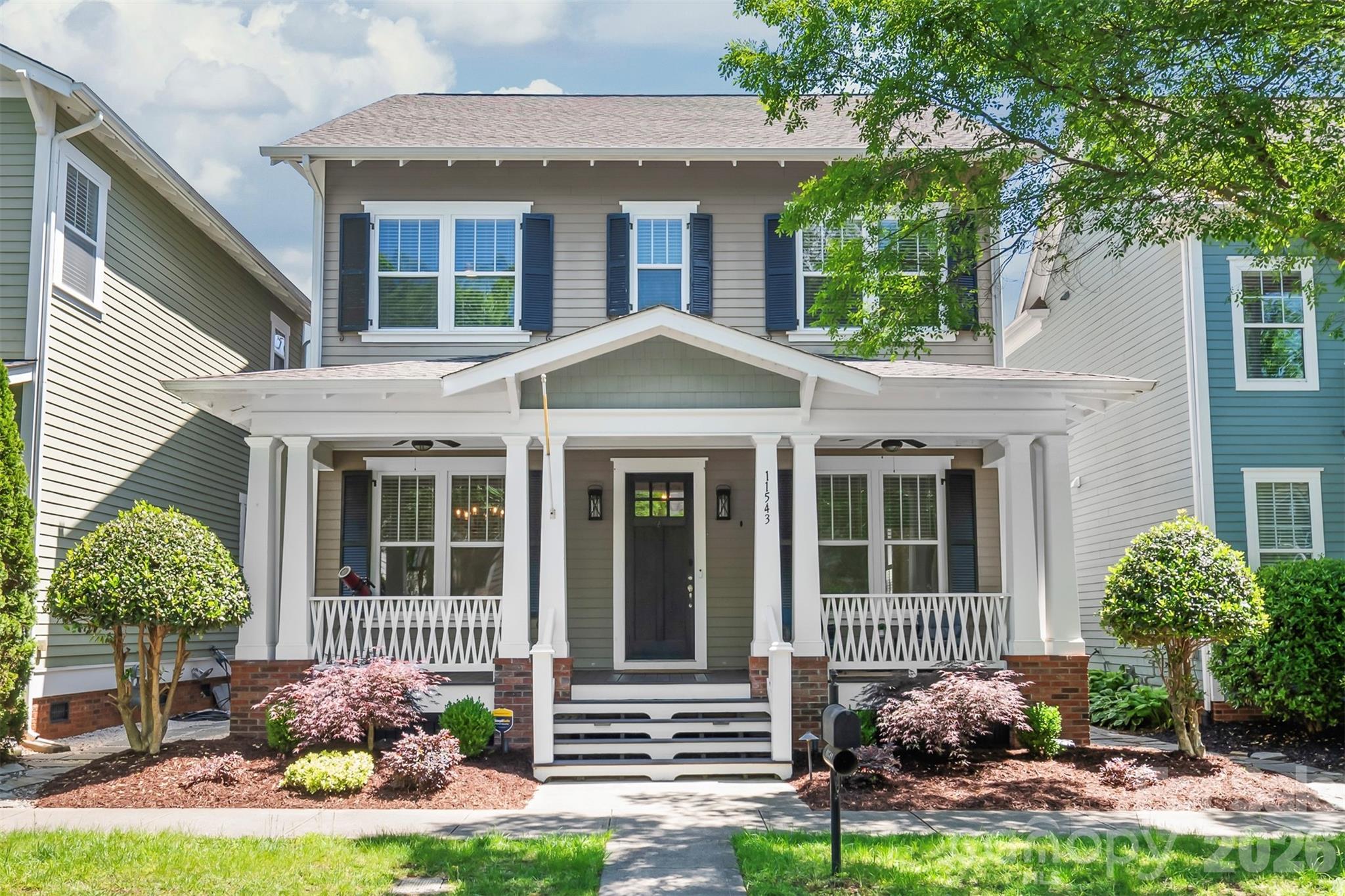 Nestled in the vibrant heart of Ballantyne, this picturesque Charleston-style residence in the highly sought-after Ardrey Crest community offers the perfect blend of Southern elegance and modern convenience. A sweeping covered front porch and meticulous landscaping set a tone of timeless charm, welcoming you into a main level that impresses with 10' ceilings and stunning site-finished hardwood floors. The versatile floor plan features a dining/flex room accented by stunning wood beams and a secondary flex space behind elegant glass French doors...ideal for a home office or playroom. At the heart of the home, the sun-drenched kitchen boasts an island for food prep and a spacious breakfast area that opens seamlessly to the living room, where oversized windows and updated blinds throughout invite an abundance of natural light.

The second level offers three generous bedrooms, including a spacious primary retreat with a large walk-in closet and a spa-like ensuite bath. A standout feature of this property is the finished third floor...a rare find providing a fourth bedroom or massive bonus room alongside substantial walk-in attic storage. Outside, the private, fenced backyard serves as a peaceful sanctuary featuring a custom gazebo, professional outdoor uplighting, and a full irrigation system, all leading to a detached two-car garage equipped with a dedicated EV charging outlet.

Living in Ardrey Crest provides a vibrant neighborhood atmosphere with premium amenities including a community pool, playground, bocce ball court, and scenic walking trails. Perfectly positioned just minutes from The Bowl at Ballantyne and Blakeney Shopping Center, and assigned to top-rated schools, this beautifully maintained, move-in-ready gem offers the rare opportunity to enjoy peaceful suburban living while remaining steps away from the best dining, shopping, and entertainment.