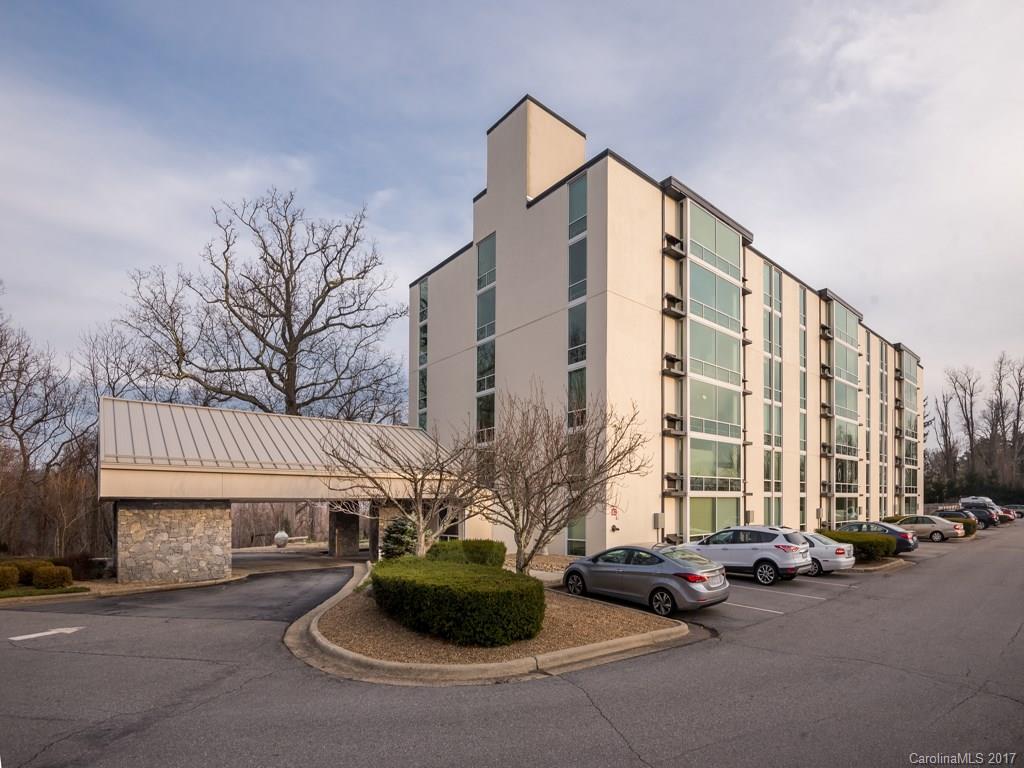 Great 5th floor one bedroom & one bath condo only one mile from downtown Asheville. Unit has long range, year round views of downtown and the mountains to the west. Enjoy beautiful sunsets through the floor to ceiling windows. Building has secure entry and private parking. In ground pool with cabana area.