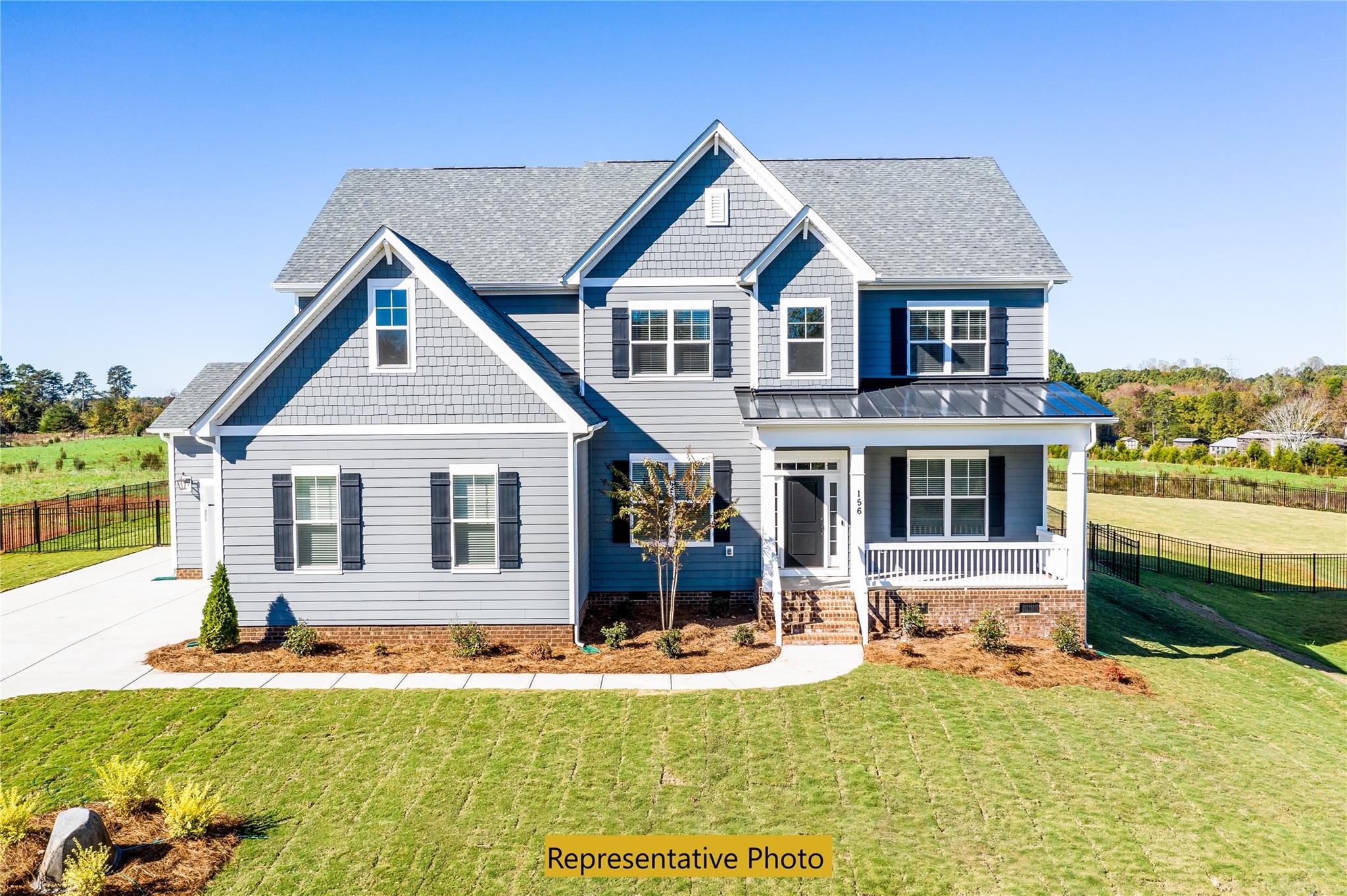 4 BR / 4 BA, 3700+ sq ft.  10' ceilings on 1st floor, 9' on 2nd.  Gormet Kitchen, with granite countertops, floor to ceiling cabinets, and large farmhouse island that opens to Casual Dining area and Family Room that features modern fireplace with stone veneer & lots of natural lighting. Impressive Owner's suite features tray ceiling and huge walk-in, with granite counter tops. All photos are renderings or representational of previously completed Harvard plan and/or renderings - options, colors, etc may differ from proposed property on this site. Note, some options may change during construction.